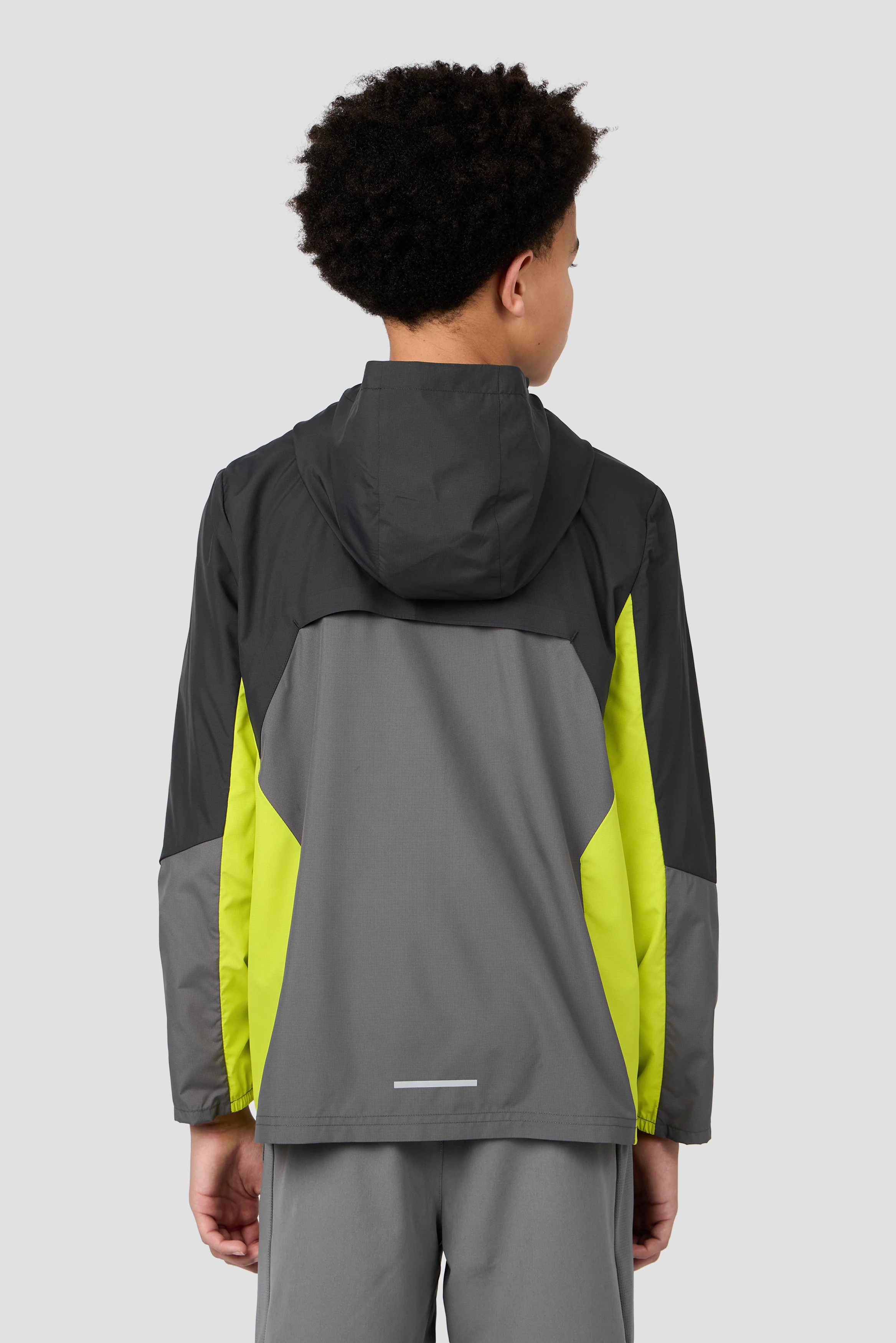 Boys Spectra Windbreaker - Asphalt/Cement Grey/Electric Lime - Image 2