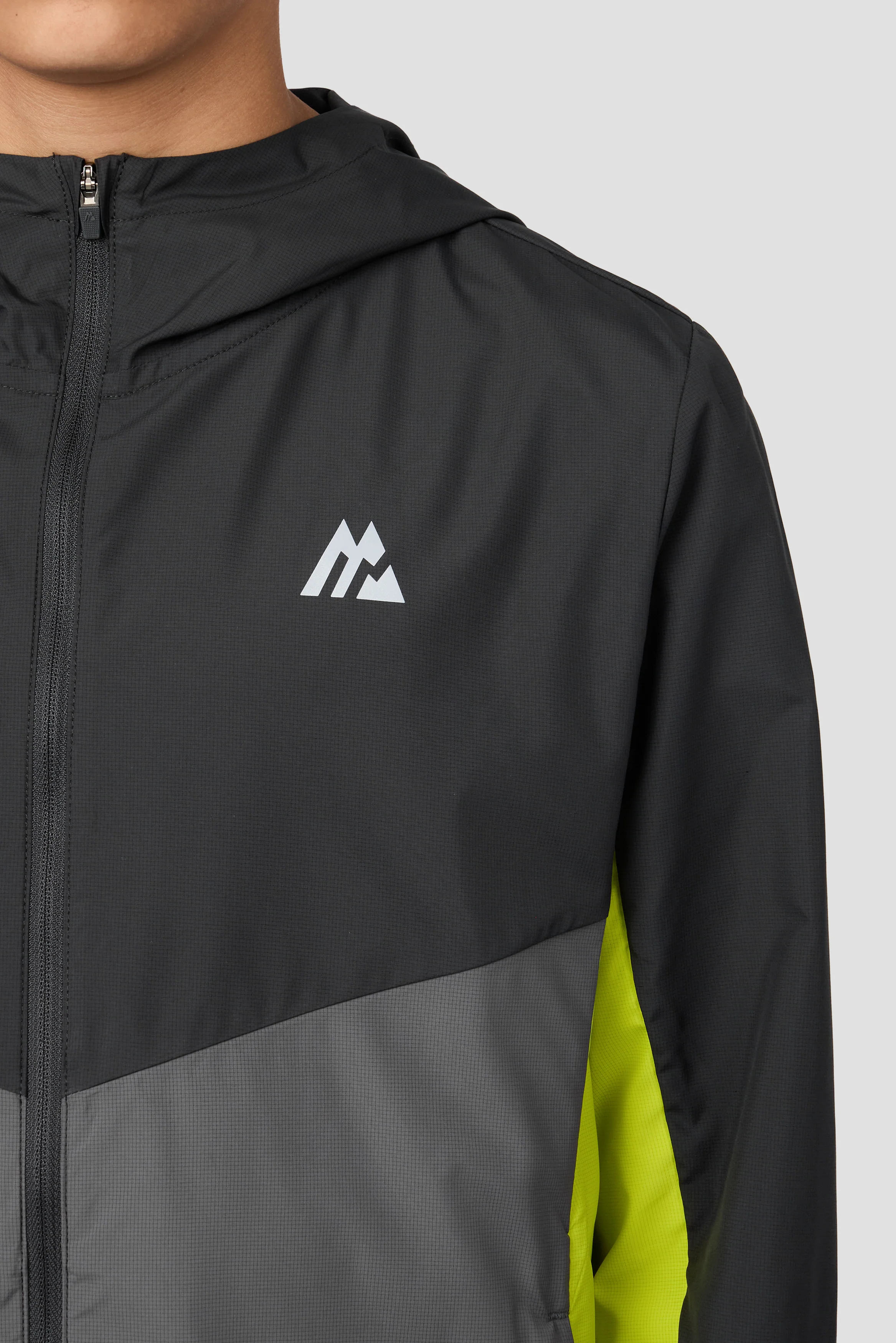 Boys Spectra Windbreaker - Asphalt/Cement Grey/Electric Lime - Image 3