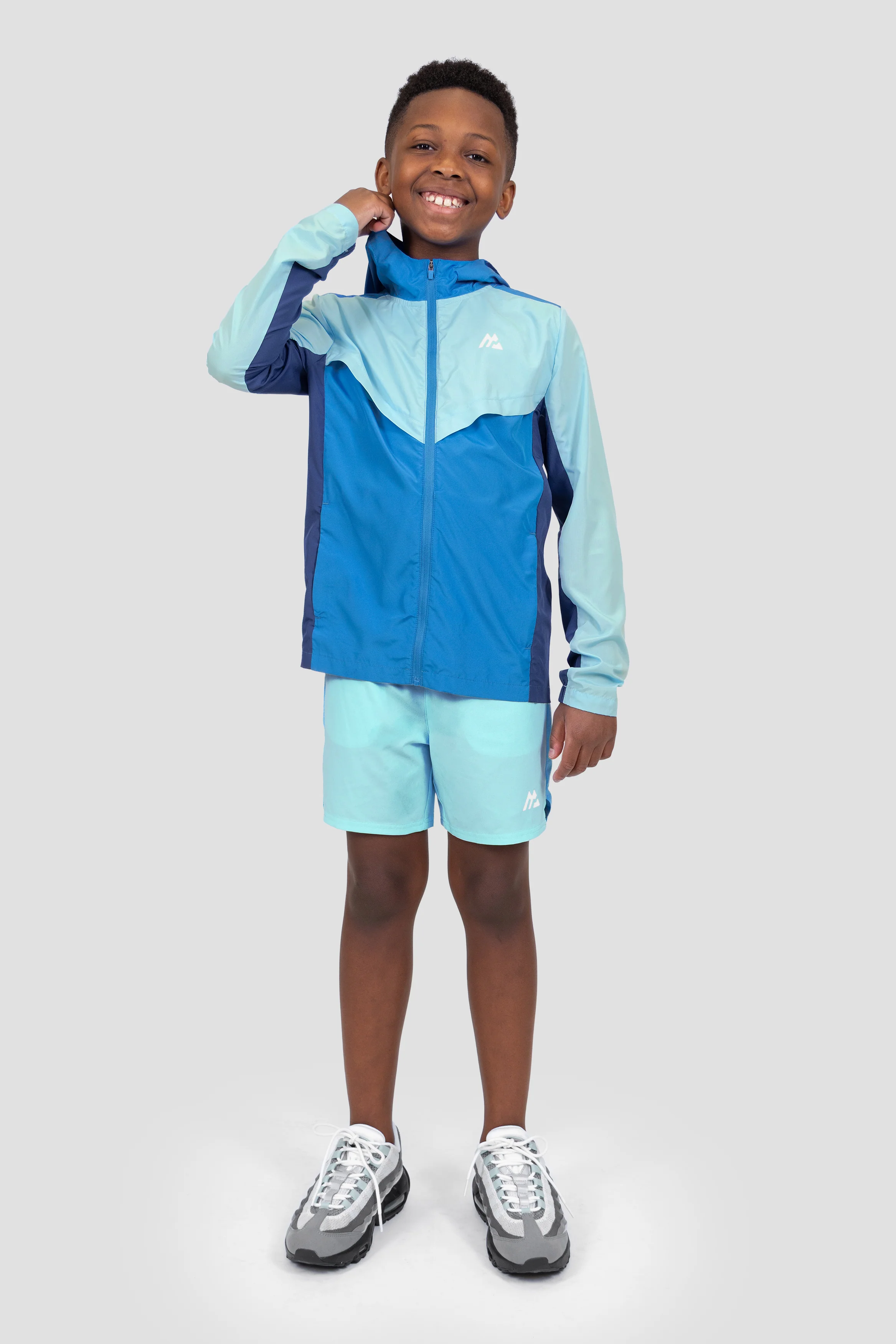 Boys Speed 2.0 Windbreaker - Neon Blue/Neon Sky/Marine Blue - Image 3