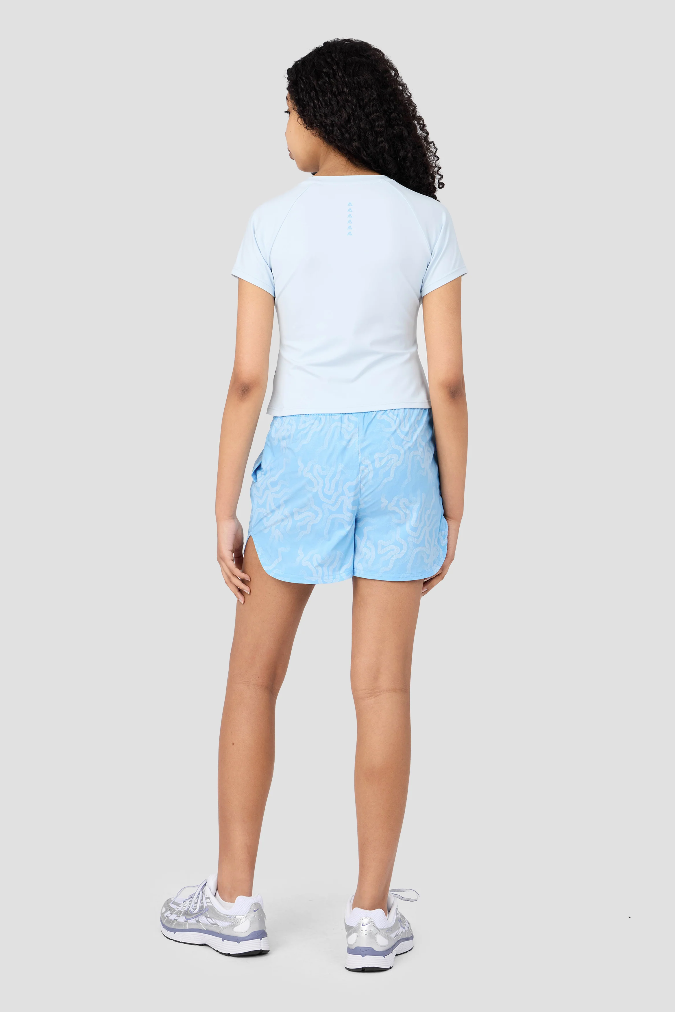 Girls Spin Short - Misty Blue/Seashell Blue - Image 4