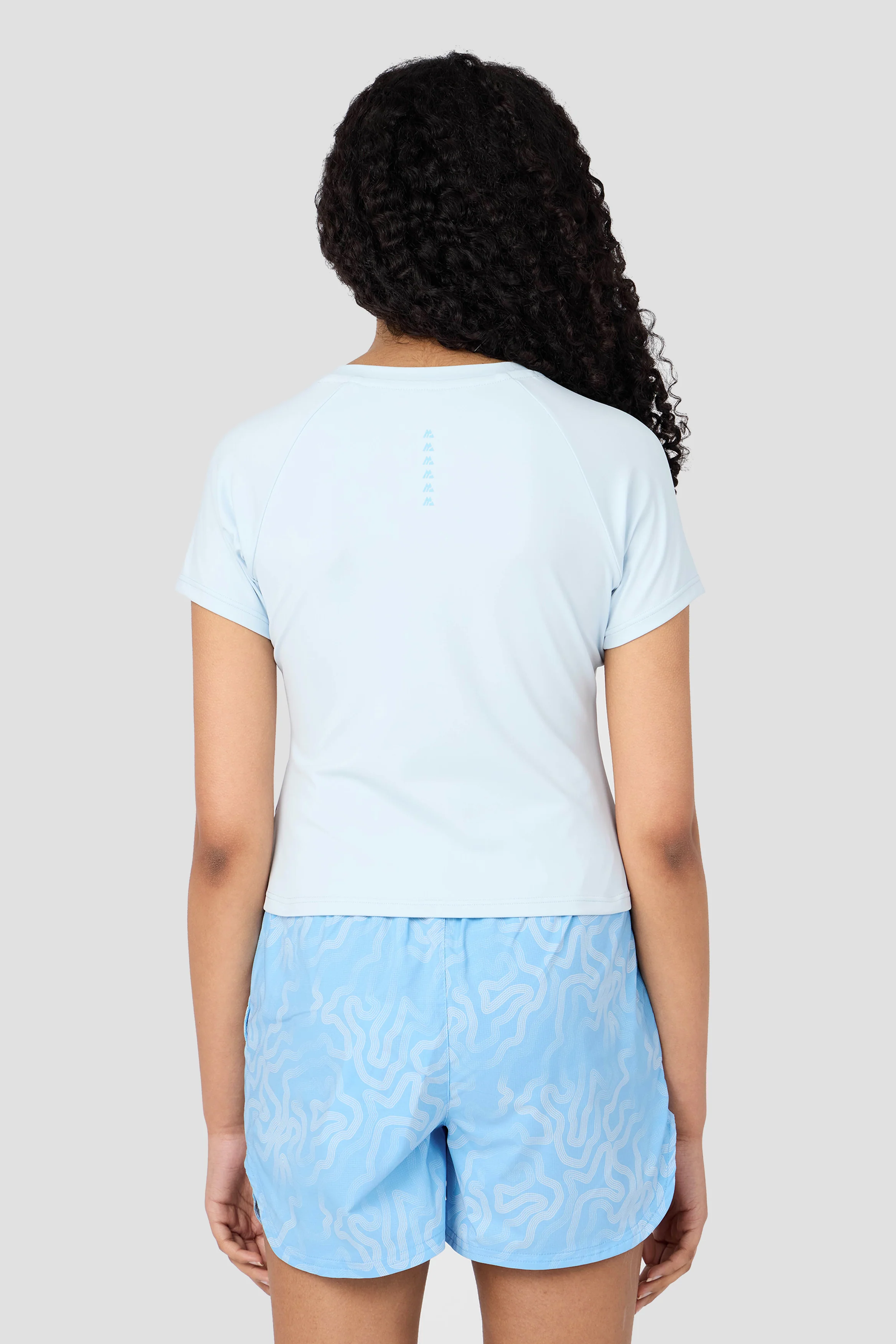 Girls Spin T-Shirt - Misty Blue/Seashell Blue - Image 2