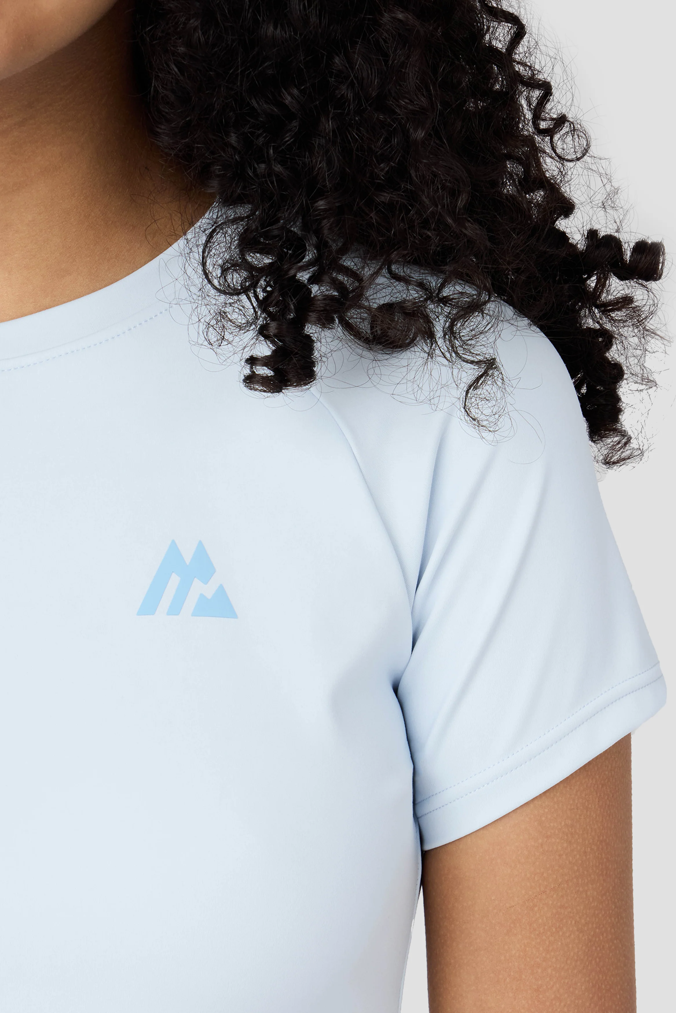 Girls Spin T-Shirt - Misty Blue/Seashell Blue - Image 3