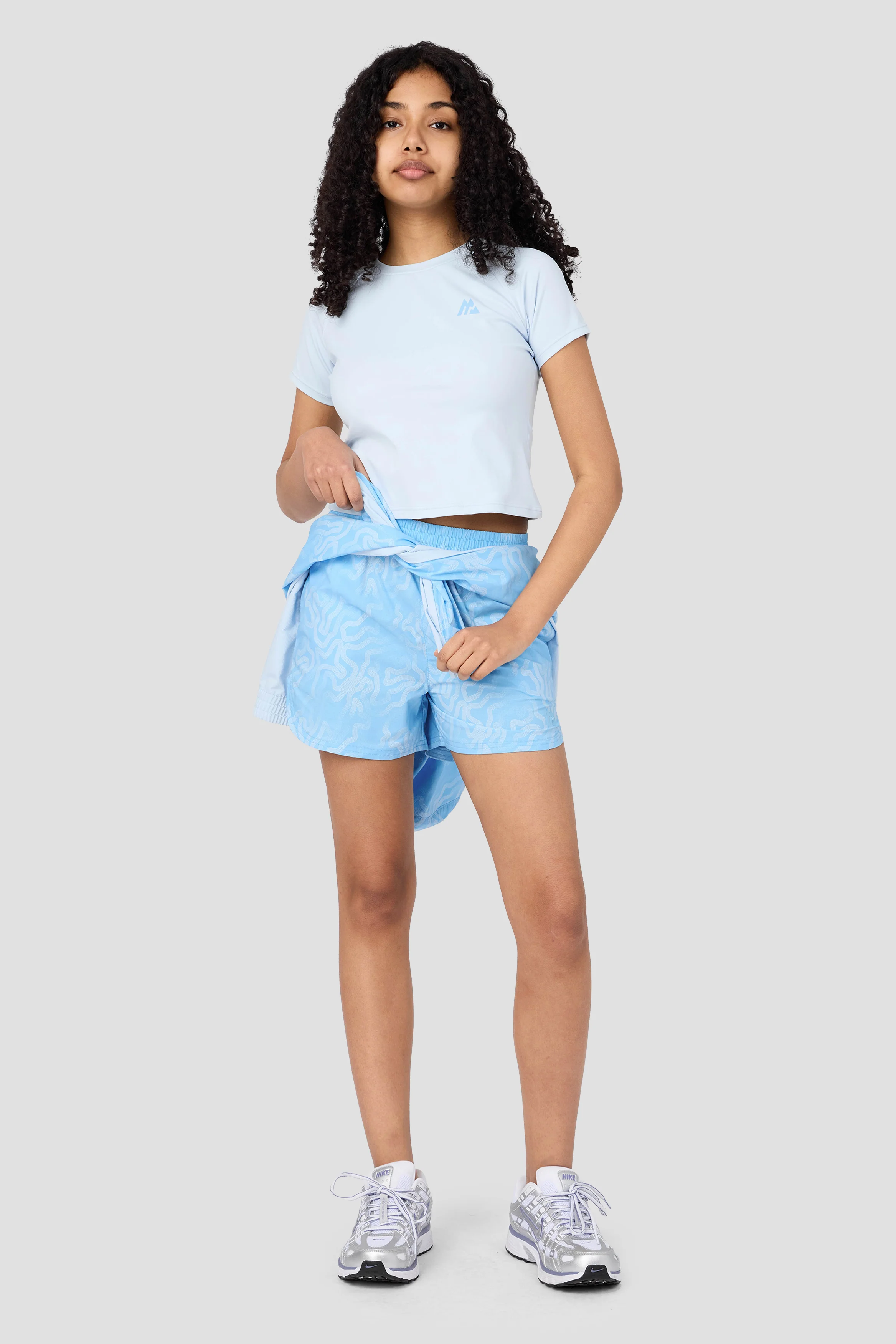 Girls Spin T-Shirt - Misty Blue/Seashell Blue - Image 5
