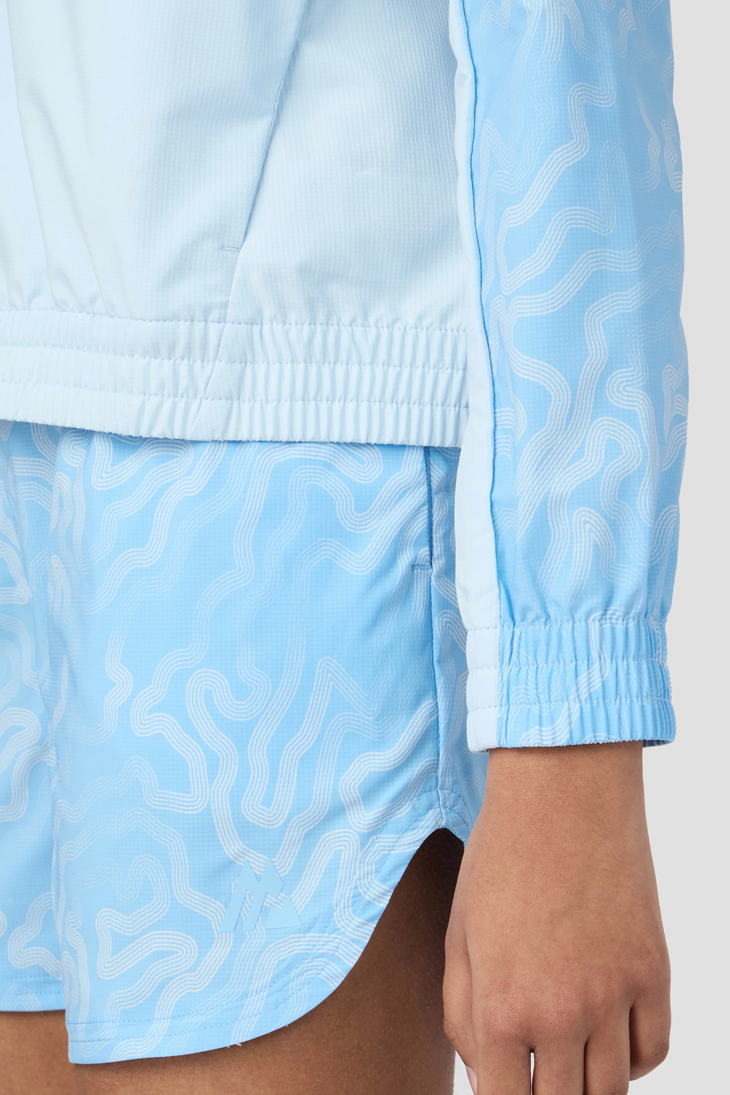 Girls Spin Windbreaker - Misty Blue/Seashell Blue - Image 4