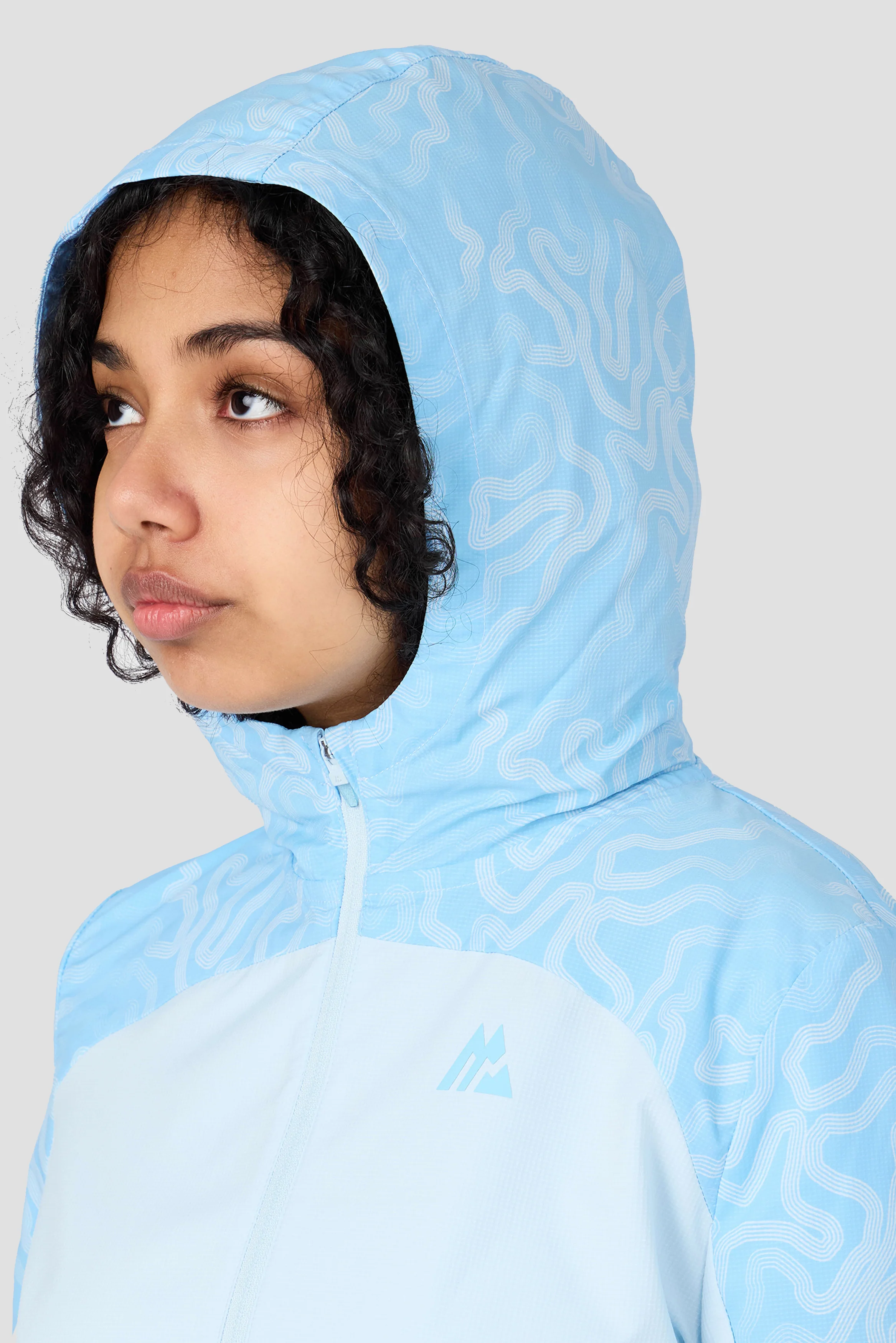 Girls Spin Windbreaker - Misty Blue/Seashell Blue - Image 6
