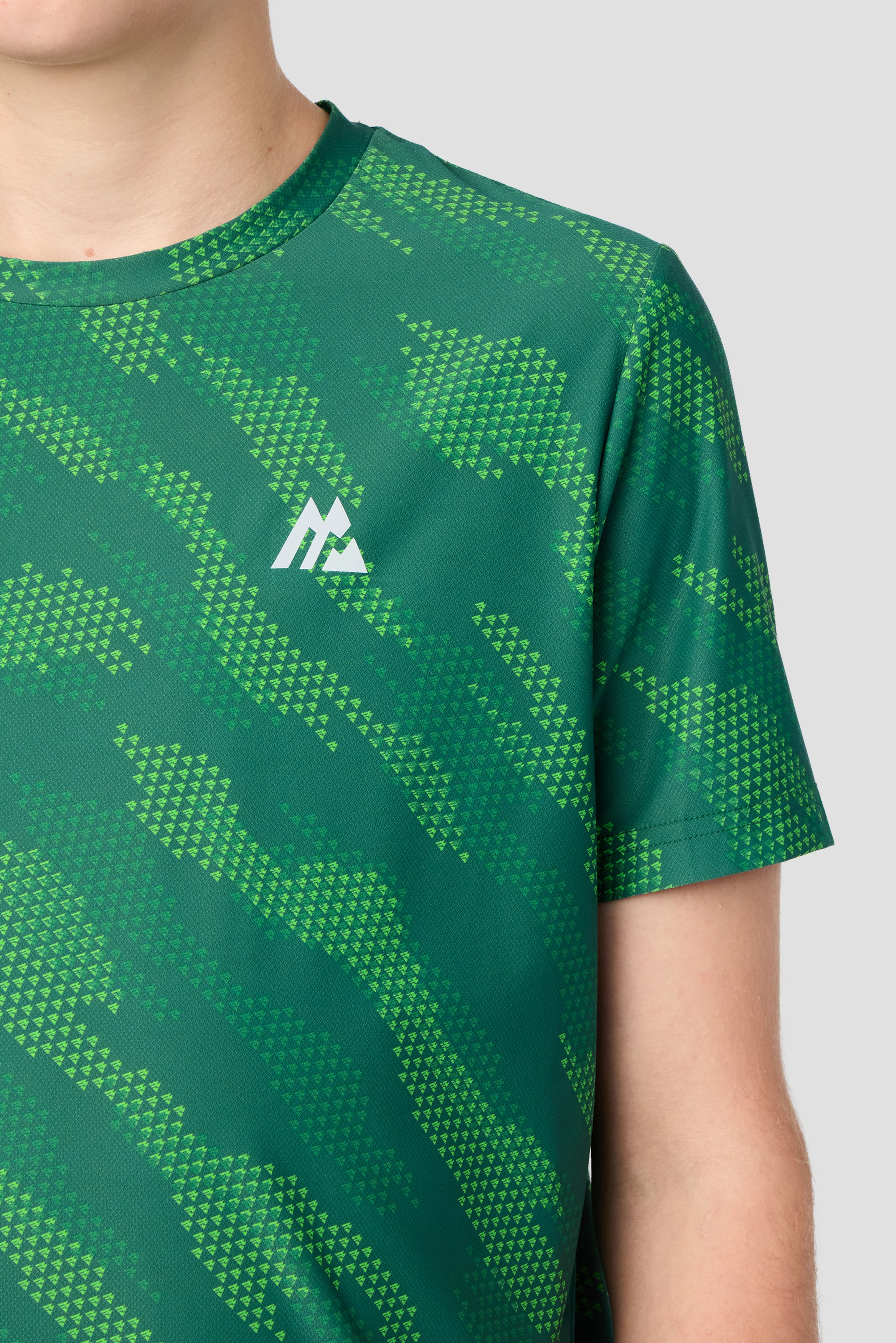 Boys Thera T-Shirt - Evergreen/Sherwood/Neon Green - Image 5
