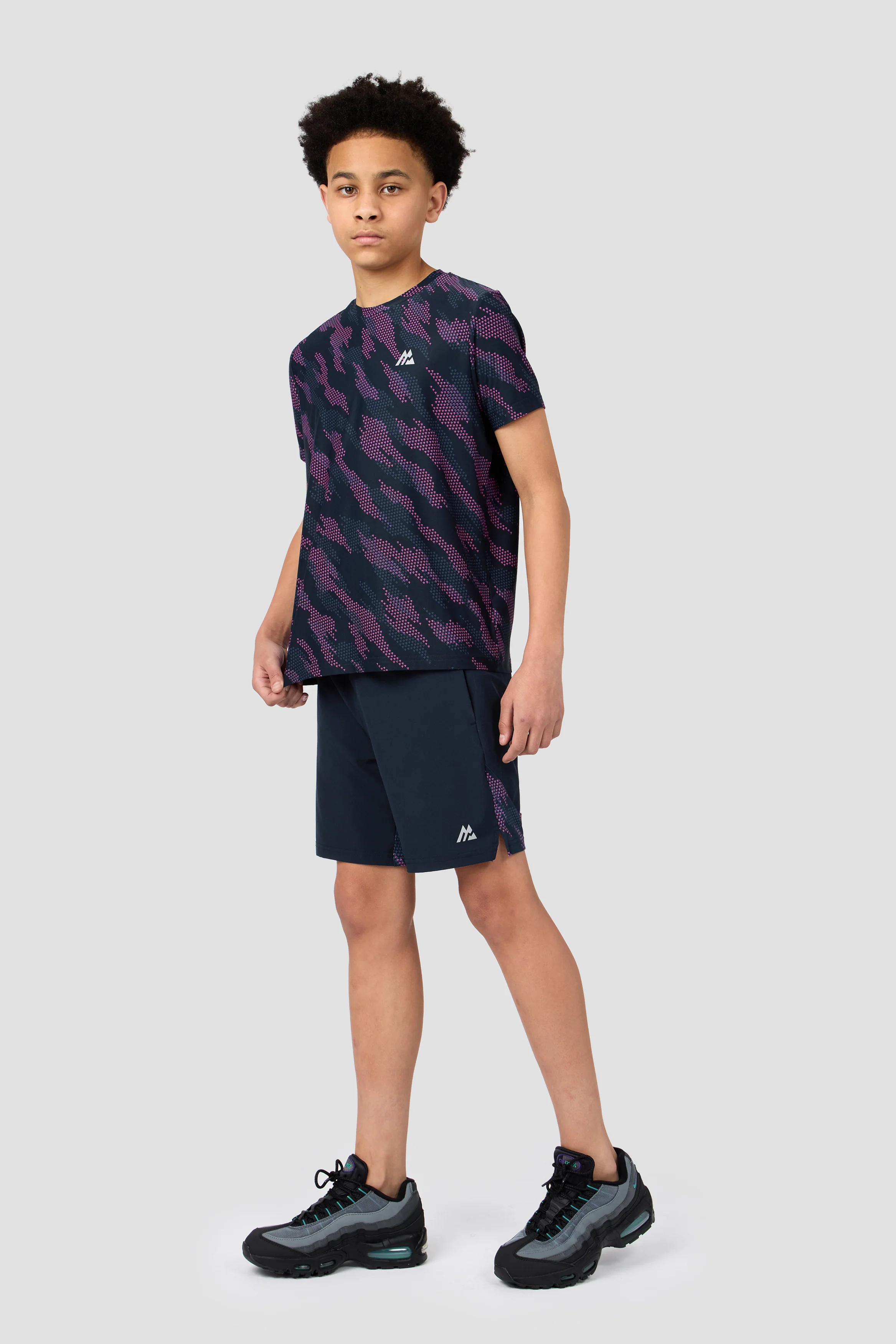 Boys Thera T-Shirt - Navy Void/Greyed Indigo/Knockout Pink - Image 4