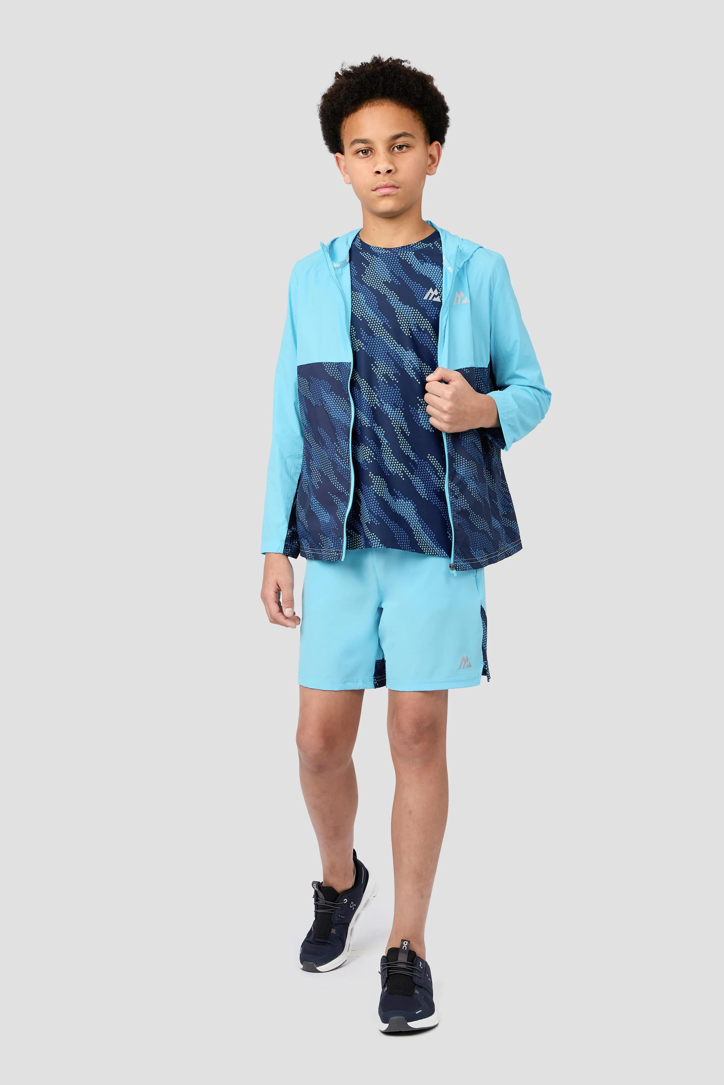 Boys Thera T-Shirt - Neon Sky/Midnight Blue/Cobalt - Image 4