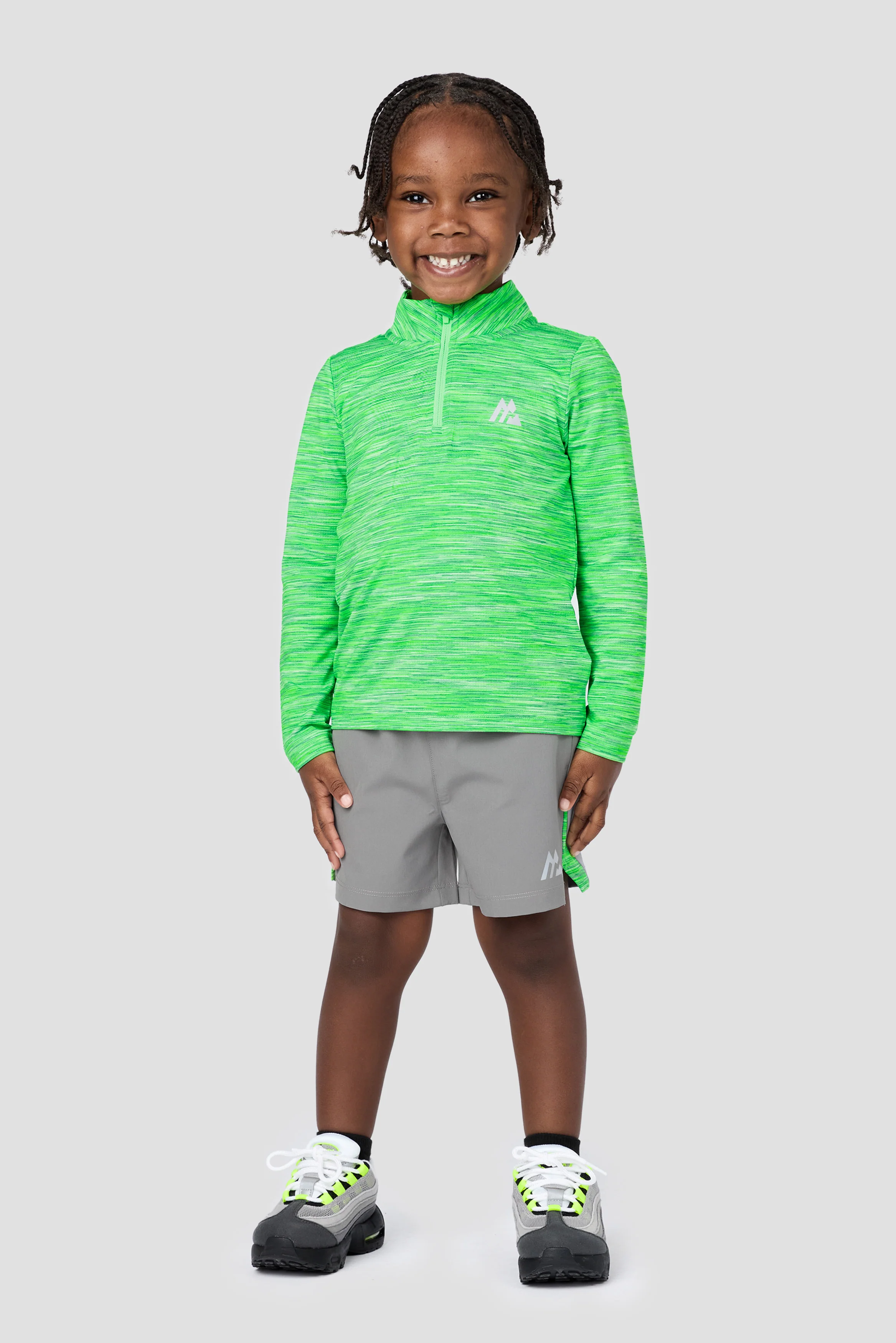 Infant Boys Trail 1/4 Zip - Neon Green Multi