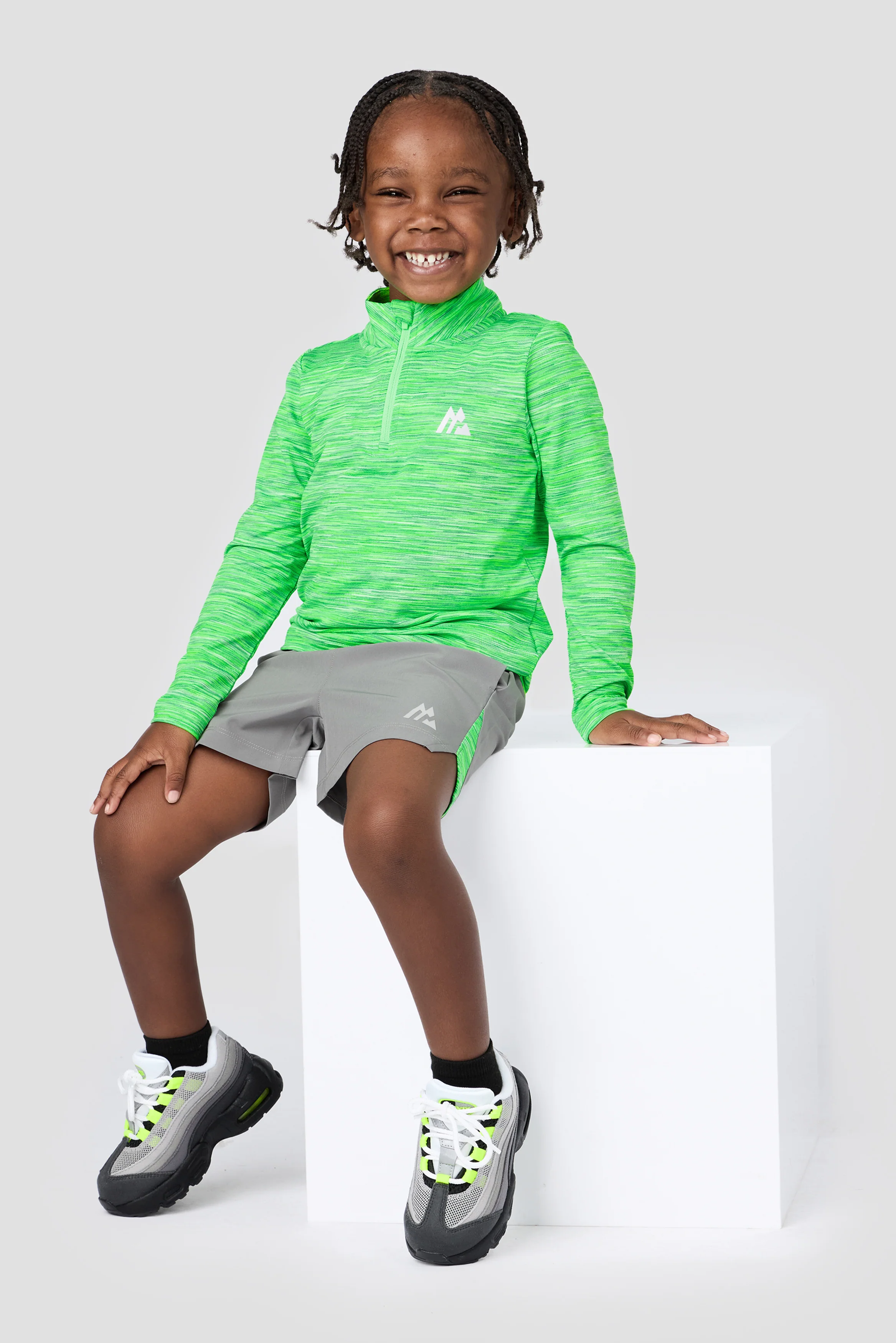 Infant Boys Trail 1/4 Zip - Neon Green Multi - Image 3