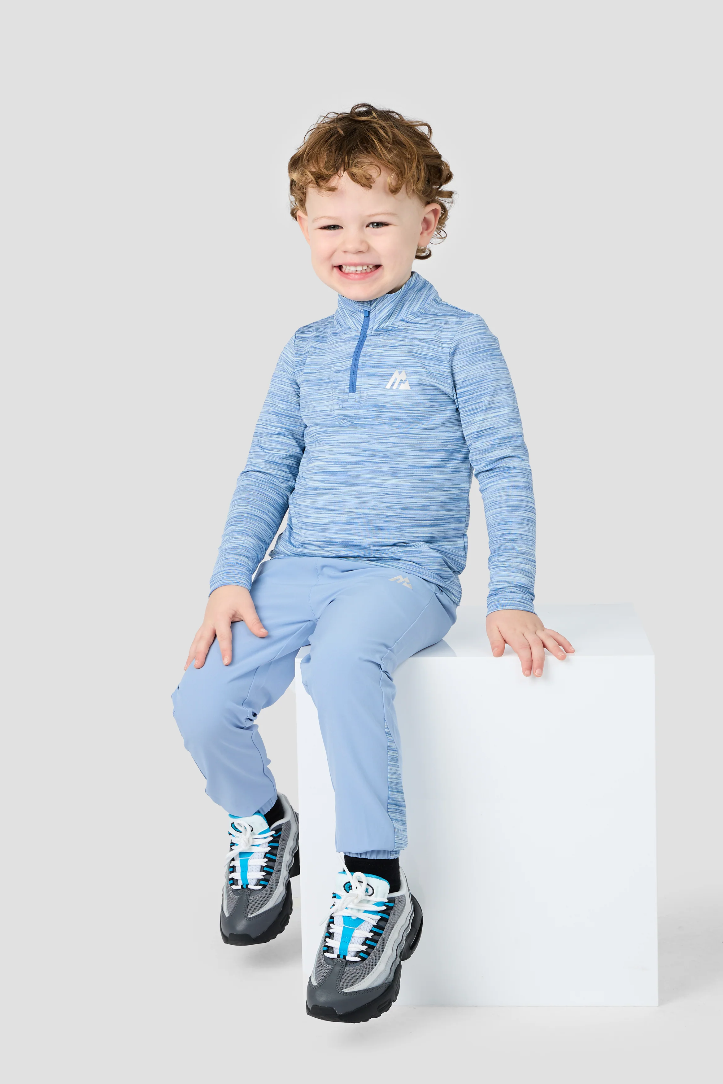 Infant Boys Trail 1/4 Zip - Charcoal Blue Multi - Image 3