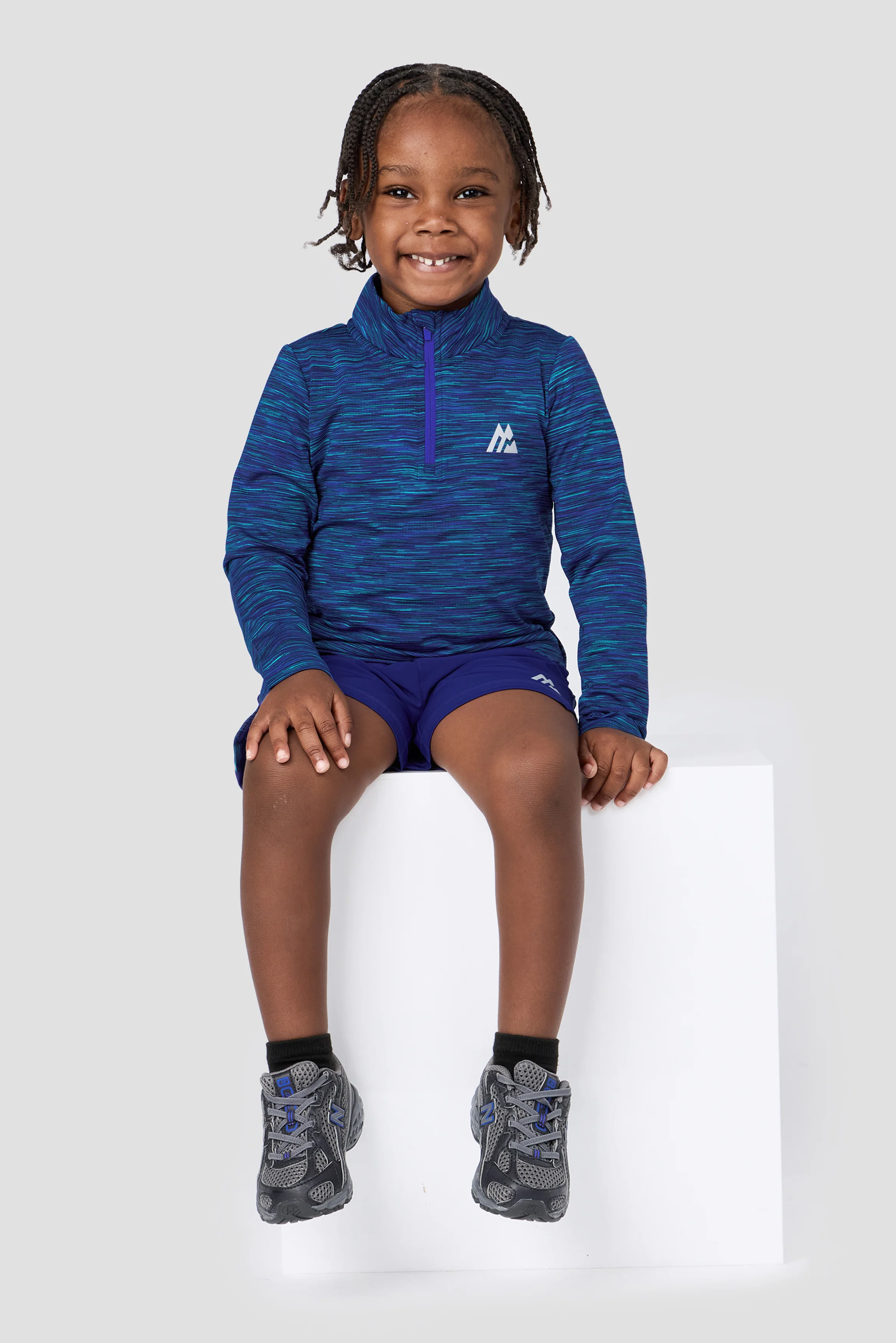 Infant Boys Trail 1/4 Zip - Blue/Navy Multi - Image 3