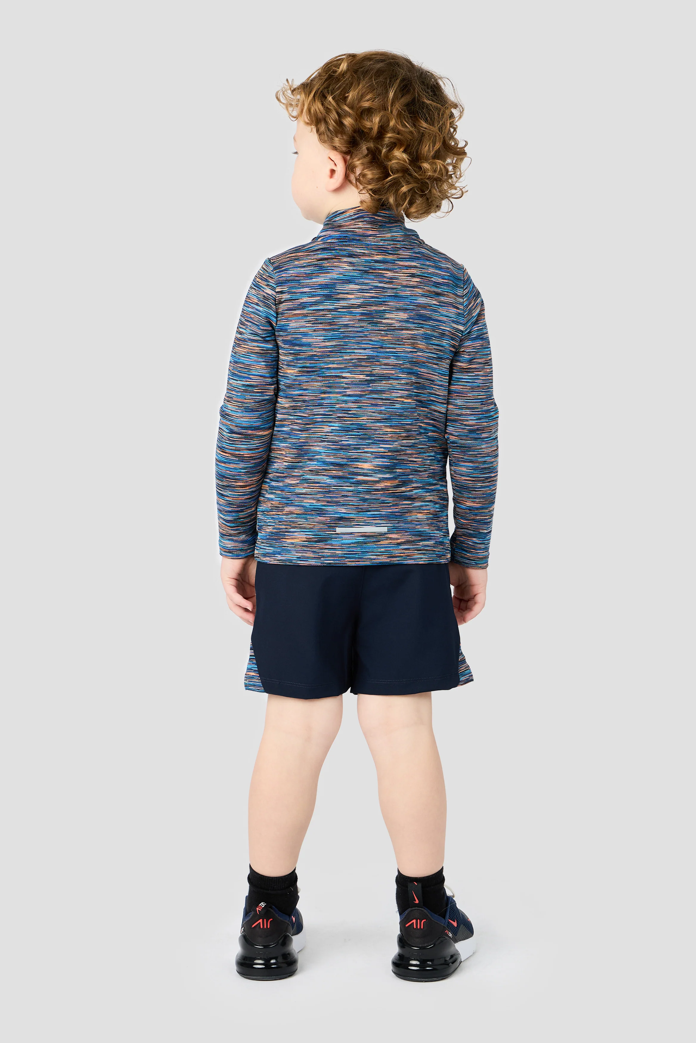 Infant Boys Trail 1/4 Zip - Navy/Blue/Orange - Image 2