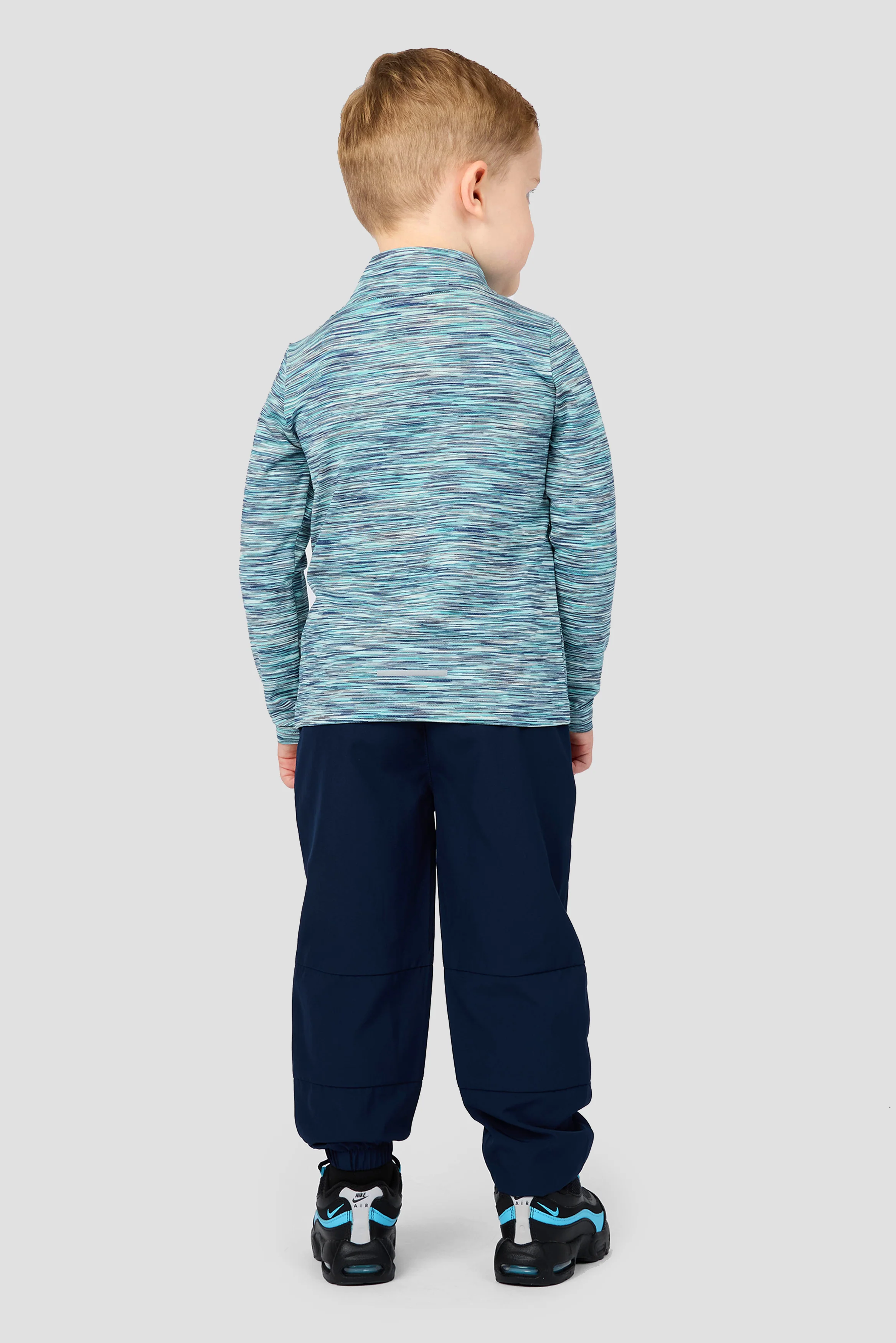 Infant Boys Trail 1/4 Zip/Pant Set - Blue/Navy/White - Image 2