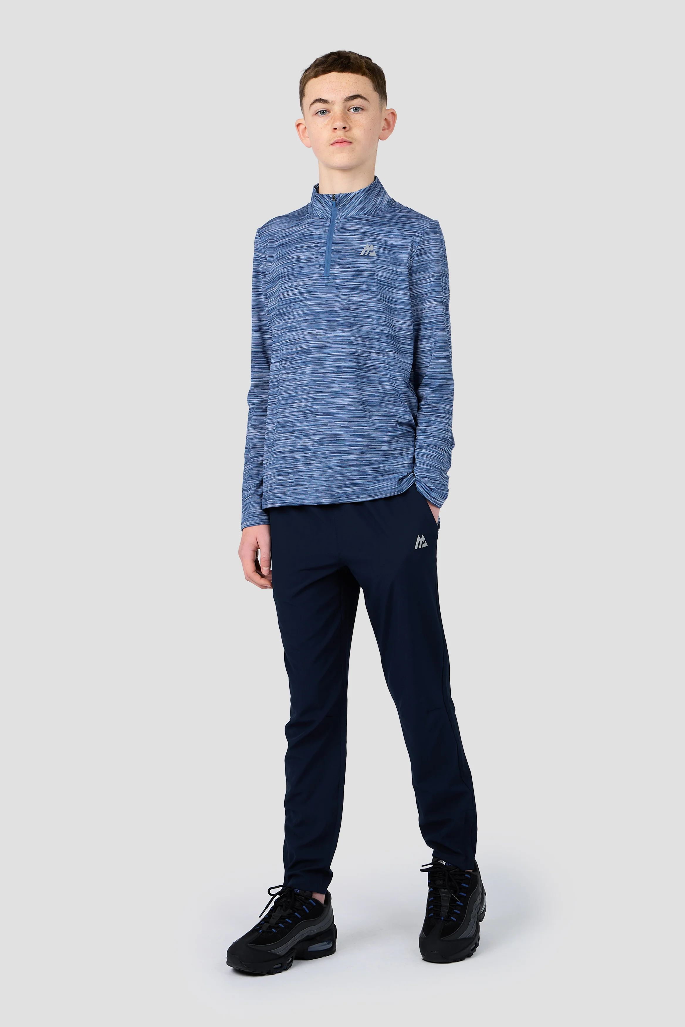 Boys Trail 1/4 Zip - Navy/Charcoal Blue Multi - Image 4