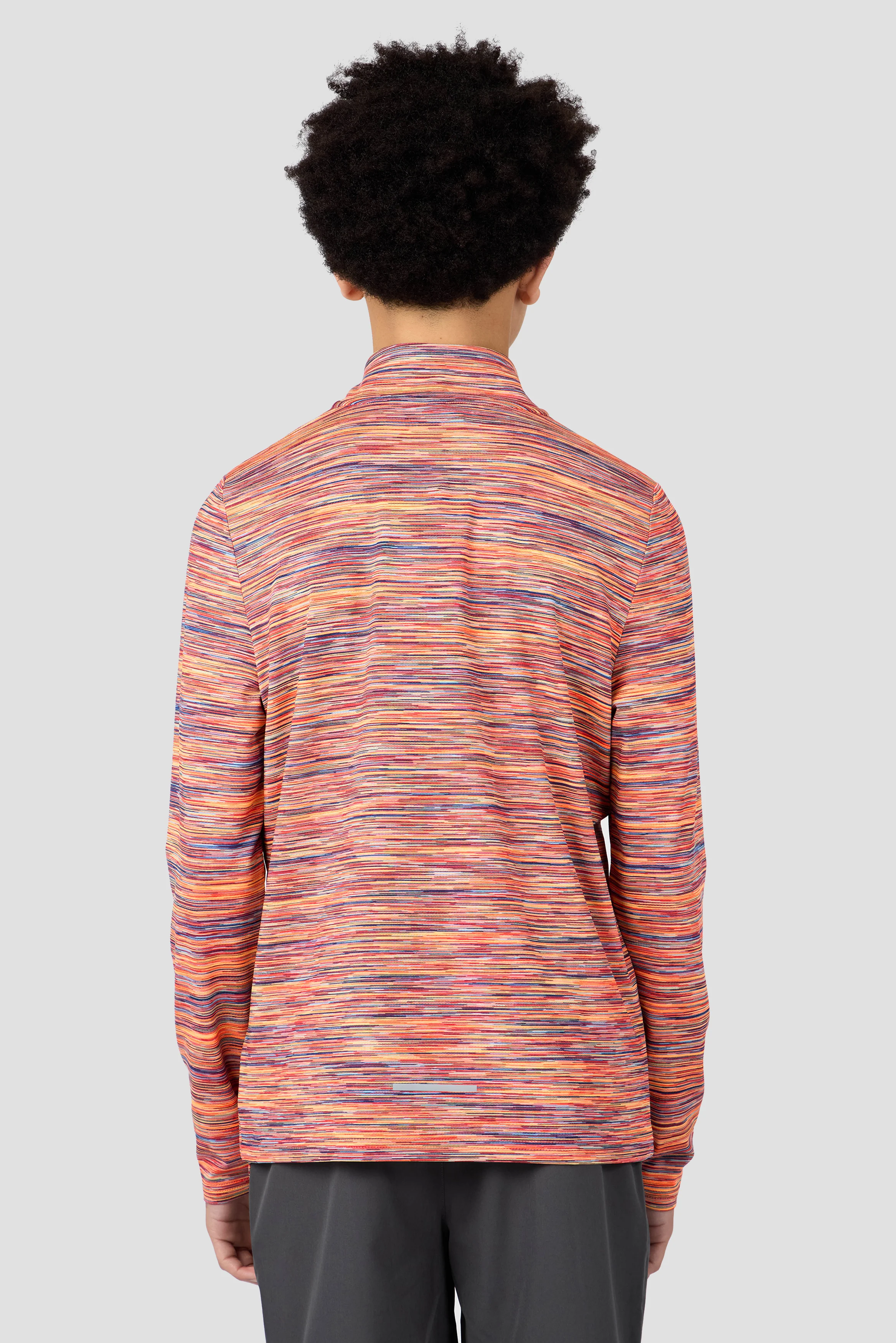 Boys Trail 1/4 Zip - Orange/Red/Blue - Image 2
