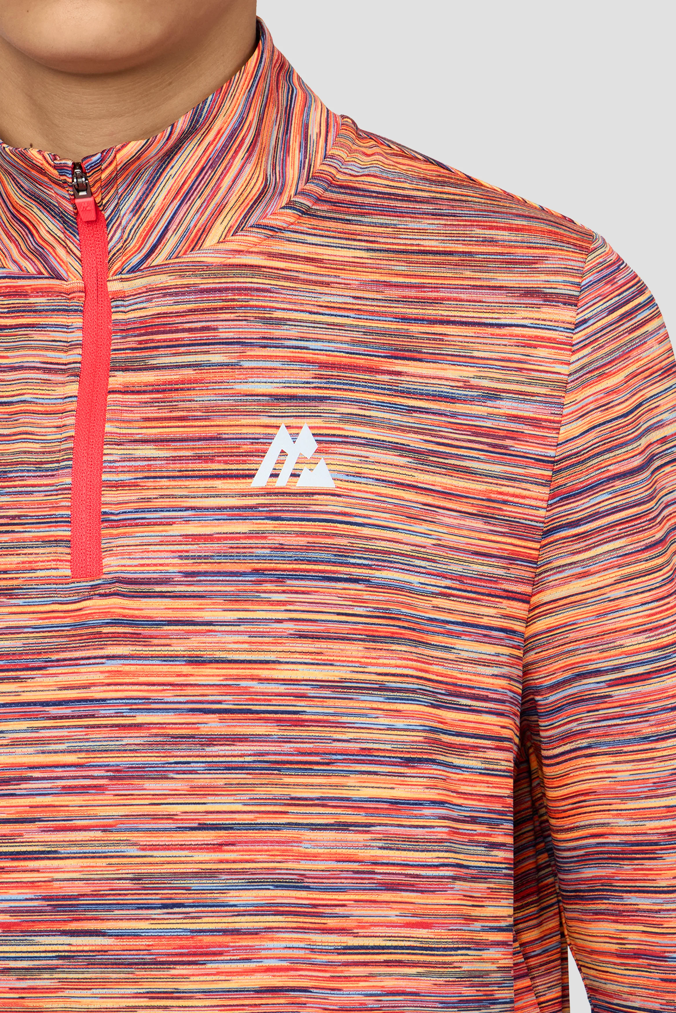 Boys Trail 1/4 Zip - Orange/Red/Blue - Image 3