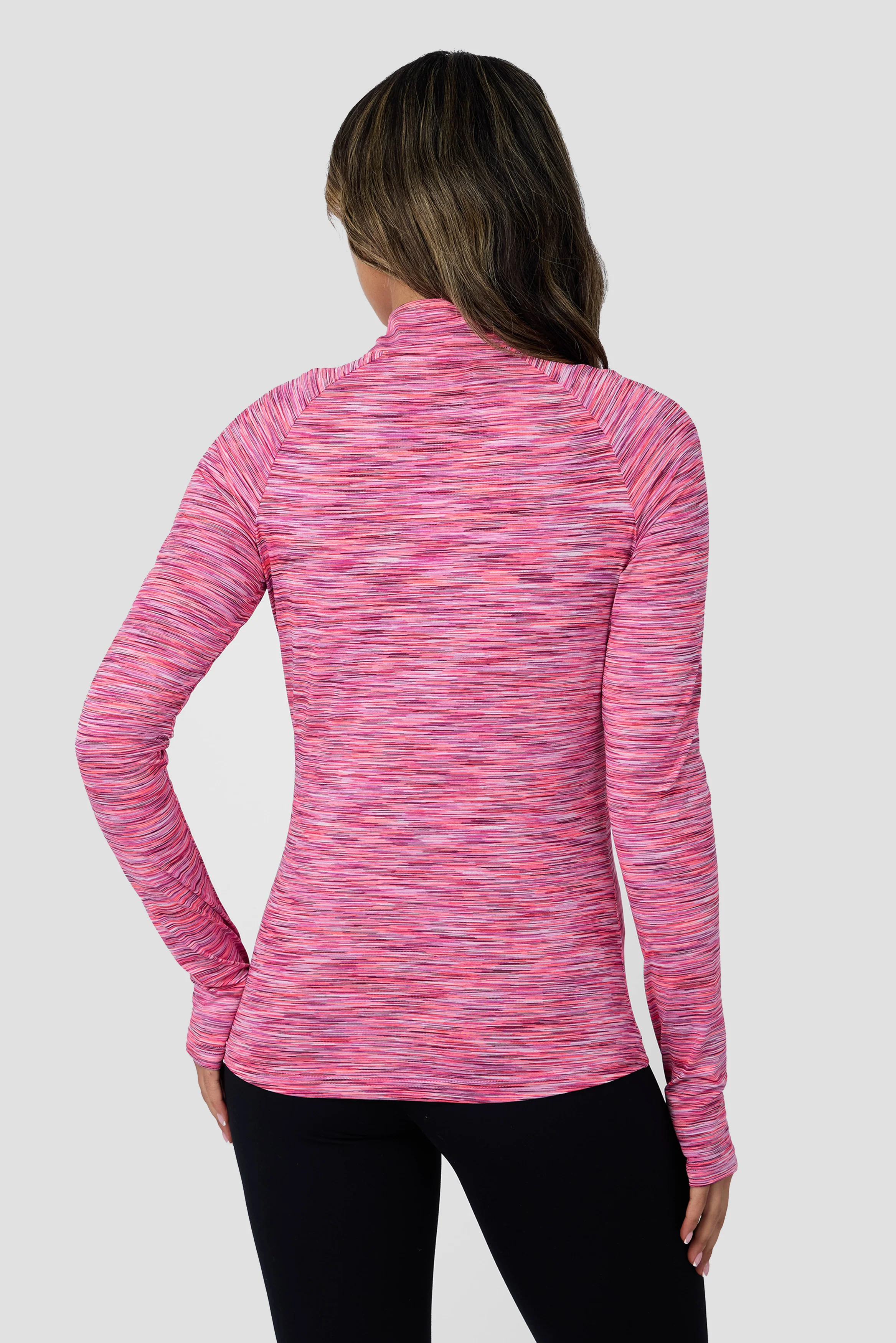 Women's Trail 1/4 Zip - Fuchsia/Pink/White - Image 2
