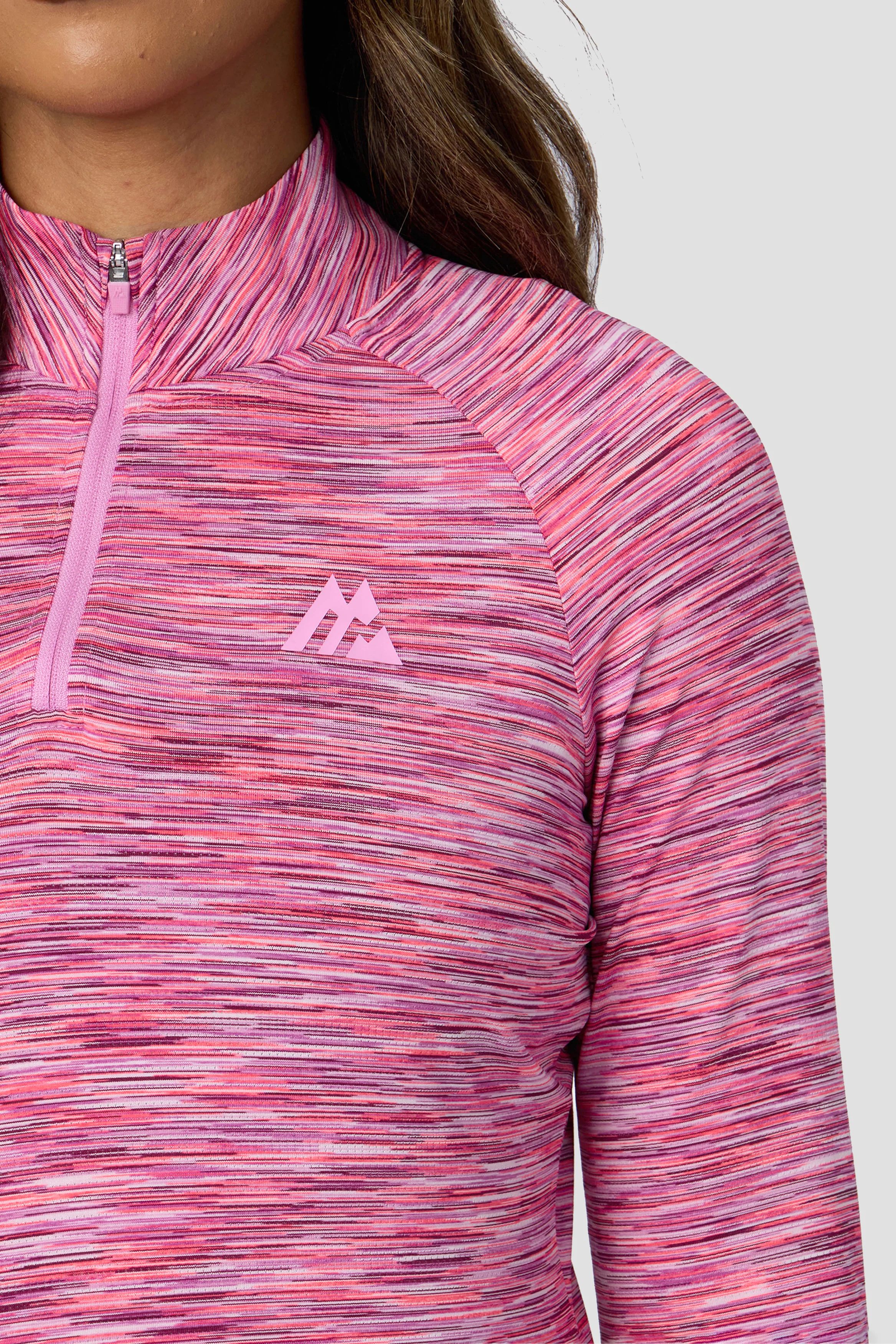 Women's Trail 1/4 Zip - Fuchsia/Pink/White - Image 5