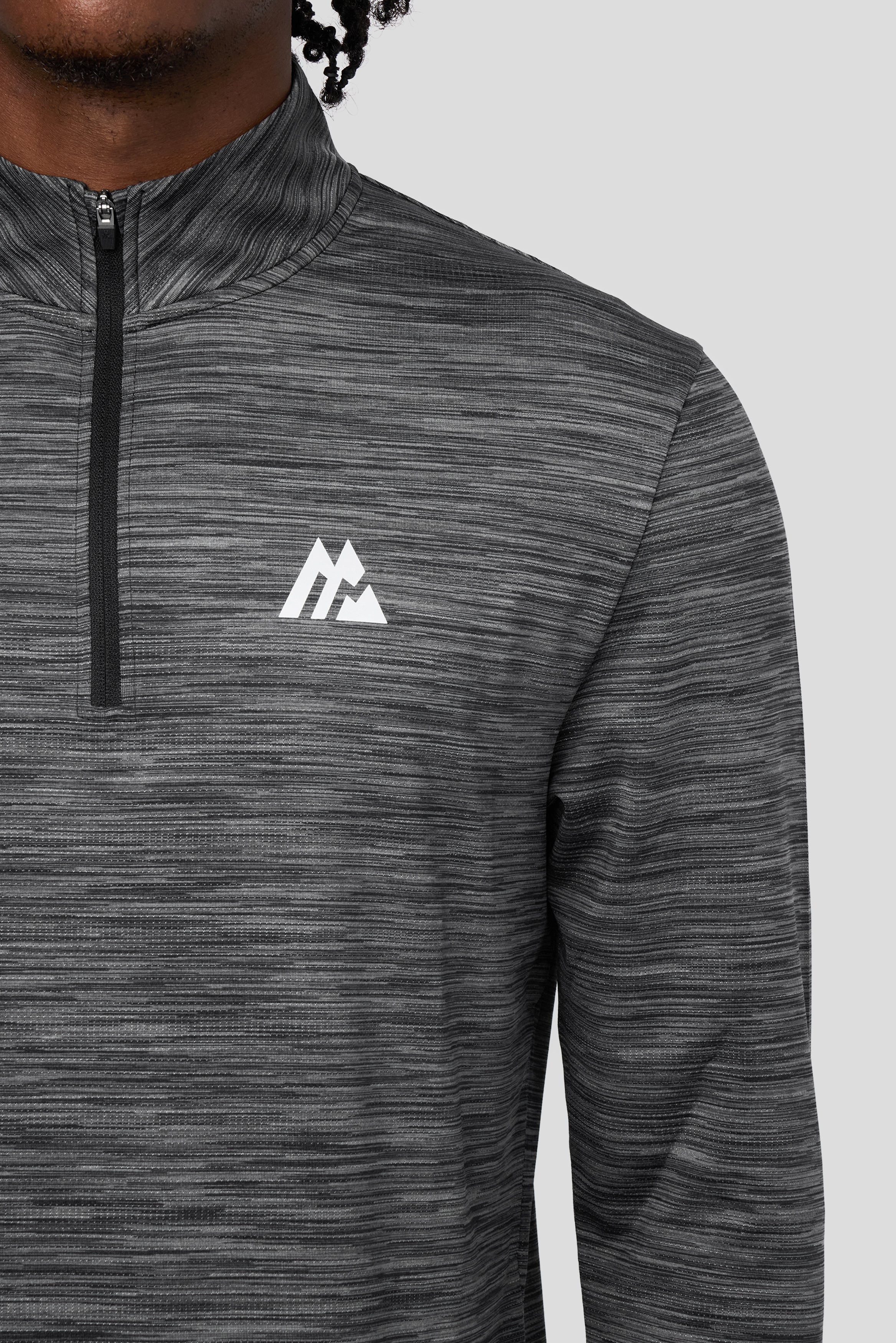 Trail 1/4 Zip - Black/Grey - Image 4