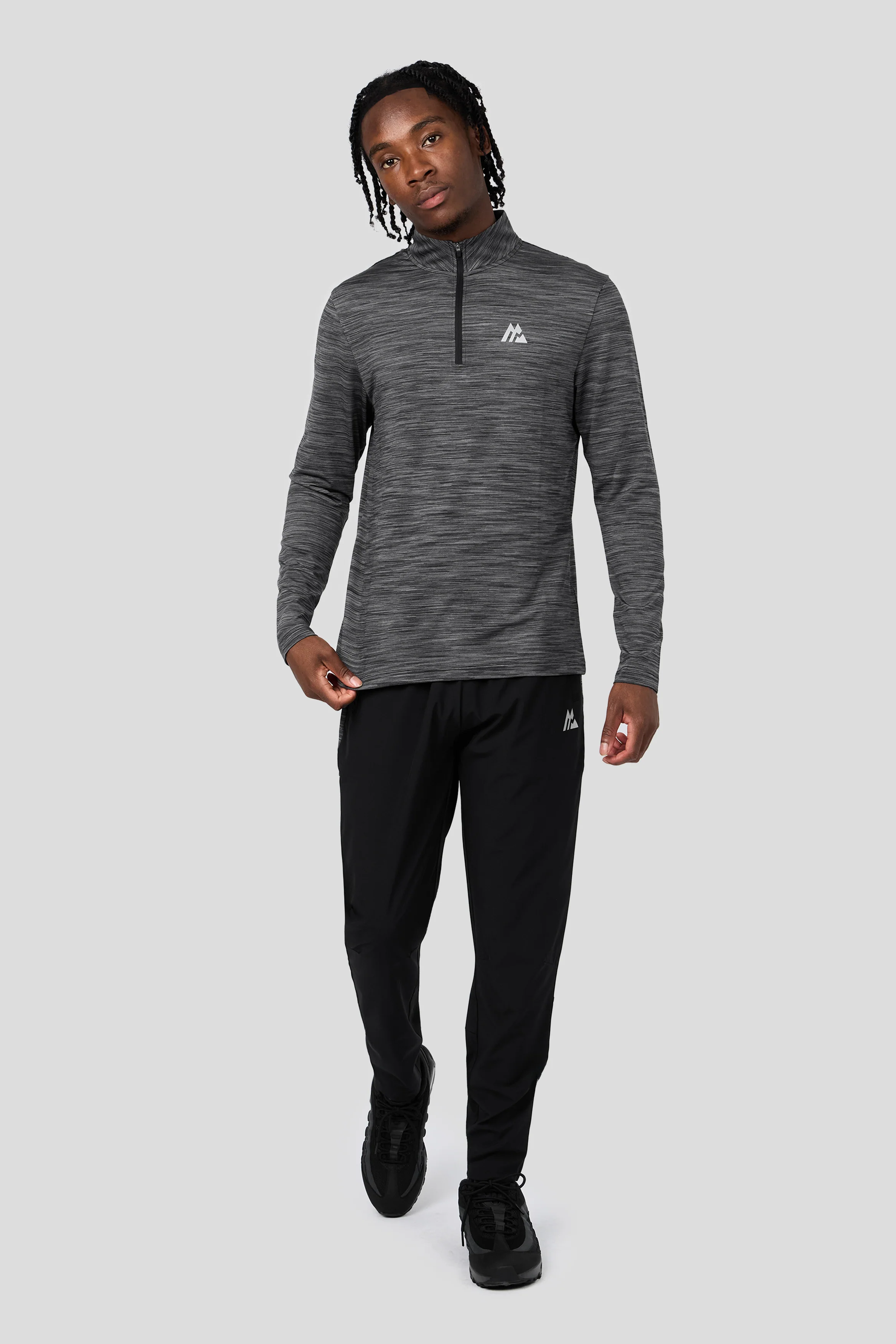Trail 1/4 Zip - Black/Grey - Image 5