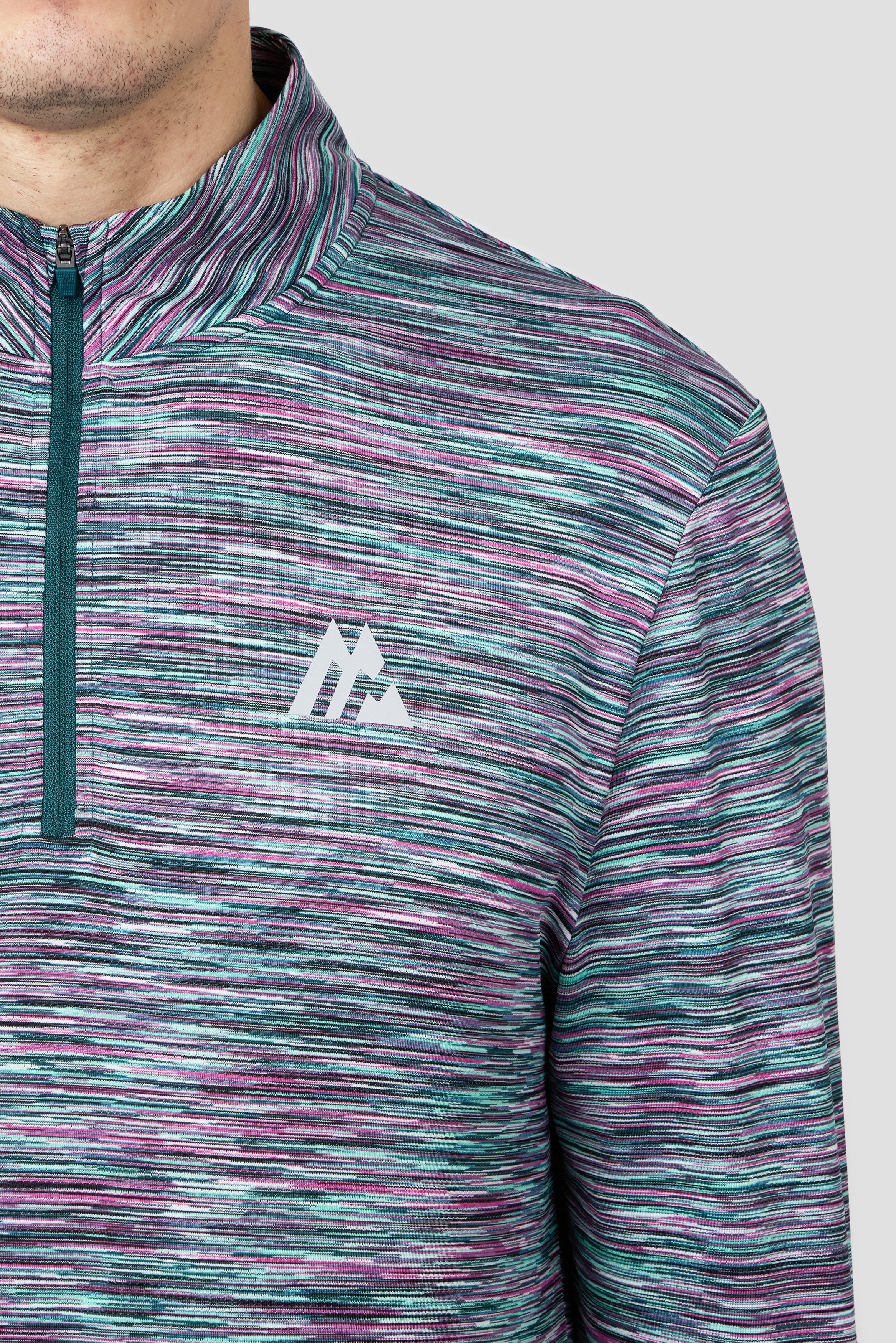 Trail 1/4 Zip - Black/Teal/Pink/White - Image 3