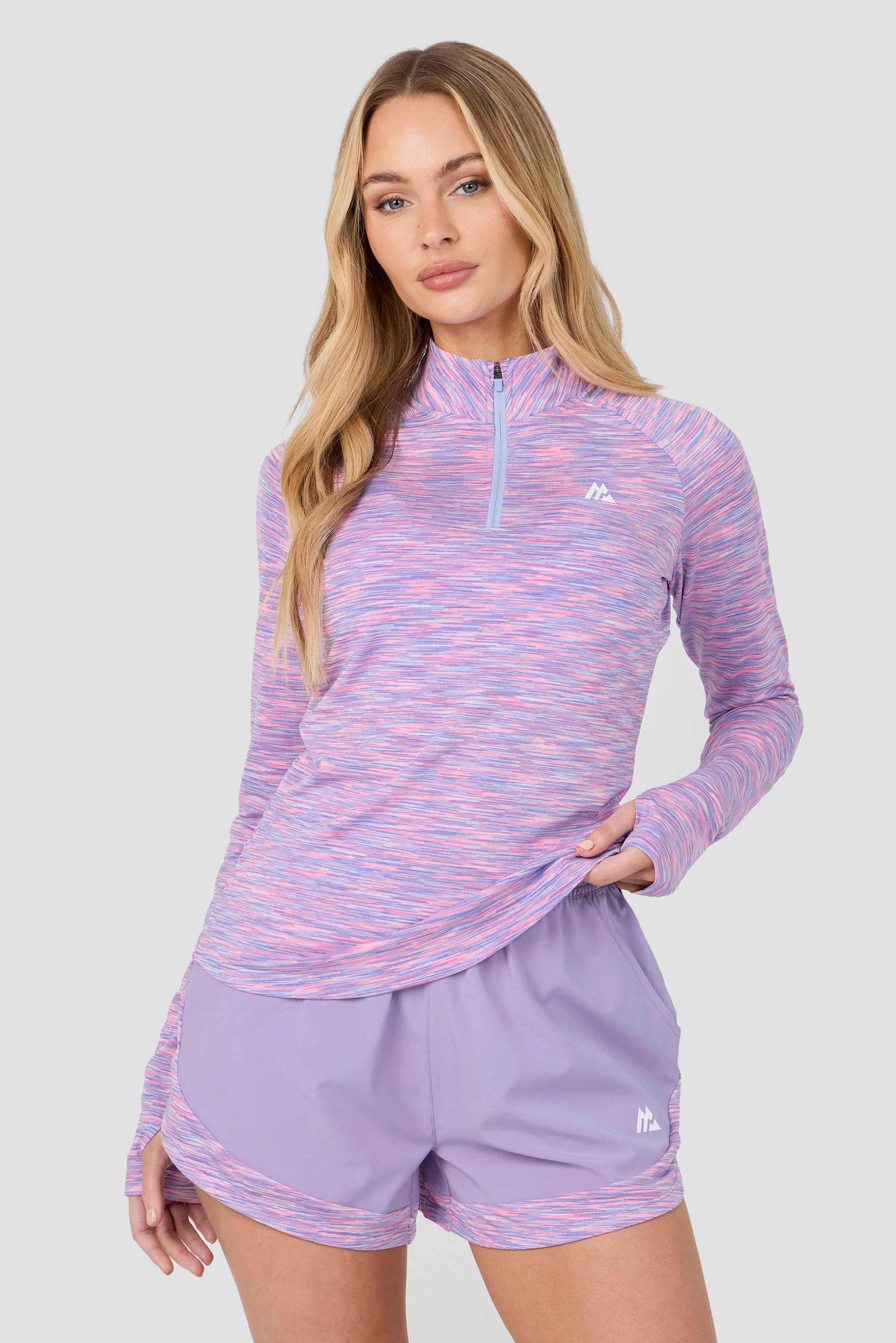 Women's Trail 1/4 Zip - Pink/Lilac/White