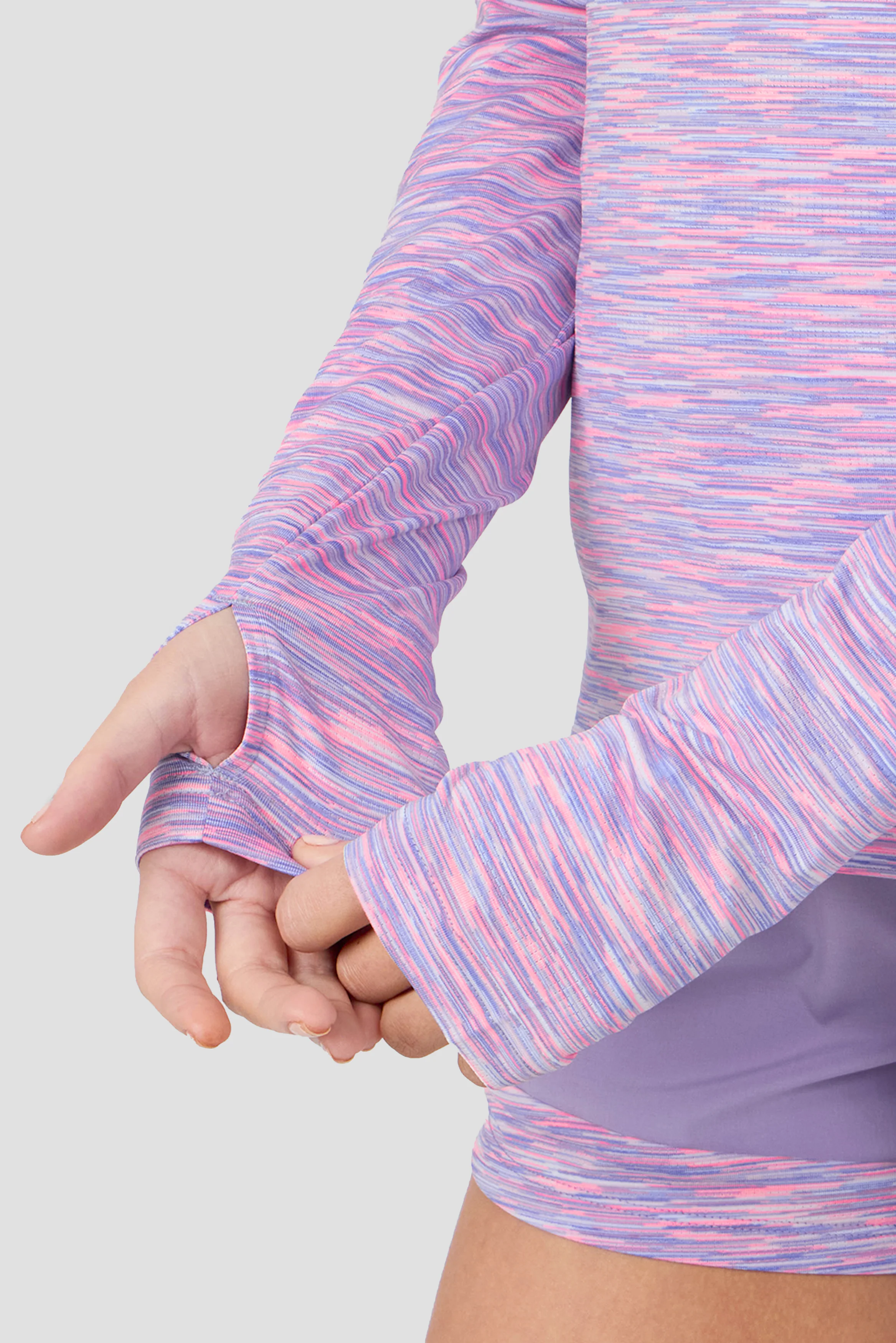 Women's Trail 1/4 Zip - Pink/Lilac/White - Image 4