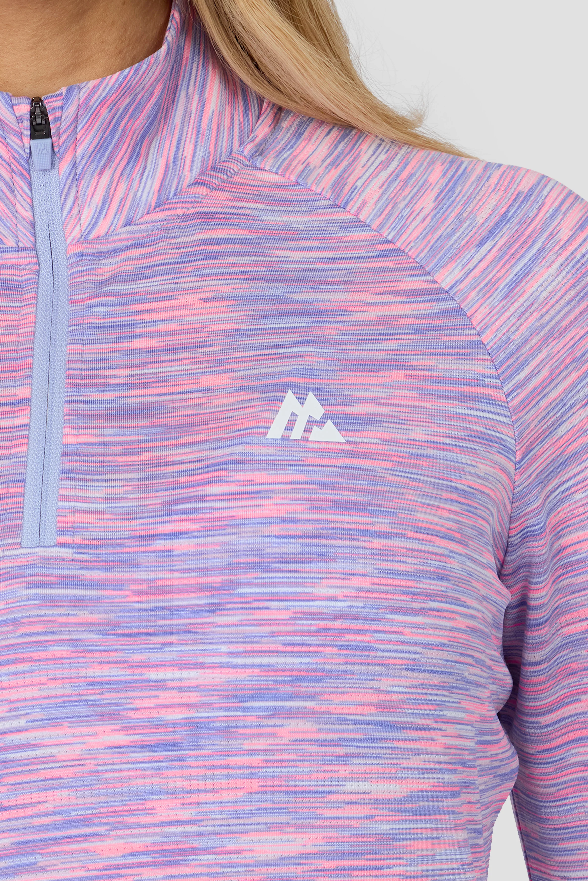 Women's Trail 1/4 Zip - Pink/Lilac/White - Image 5