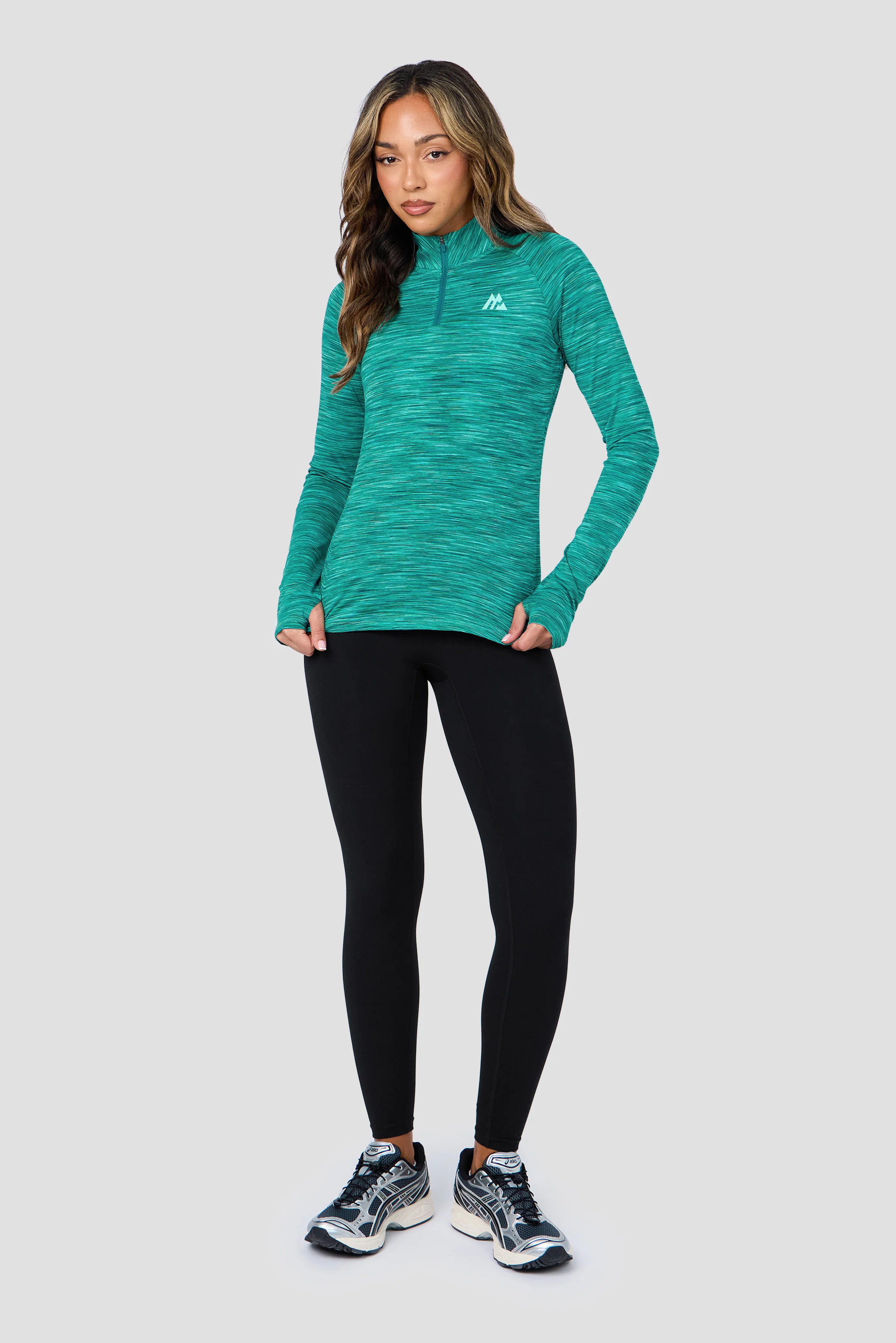Women's Trail 1/4 Zip - Teal/Blue - Image 3