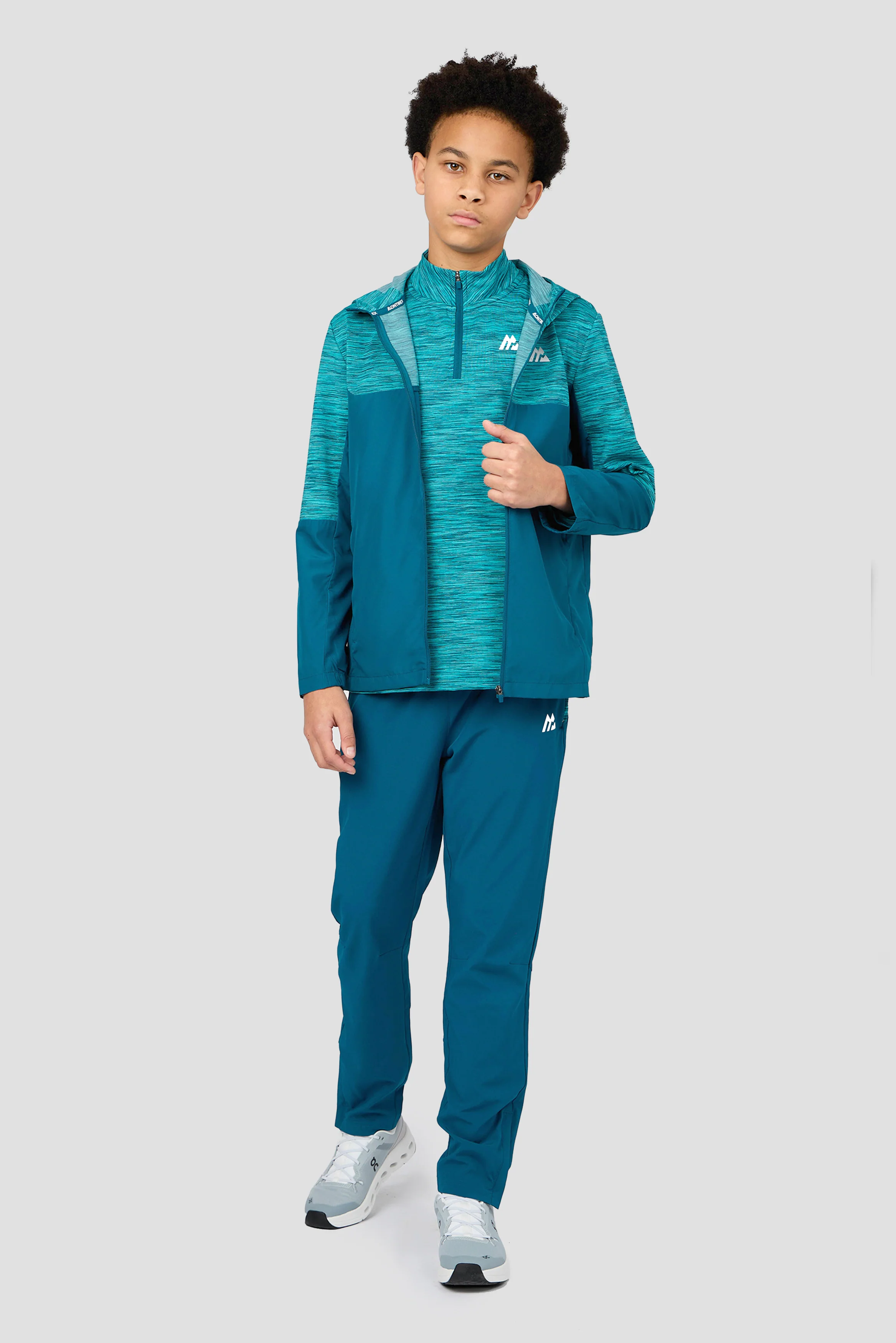 Boys Trail 1/4 Zip - Teal Multi - Image 4