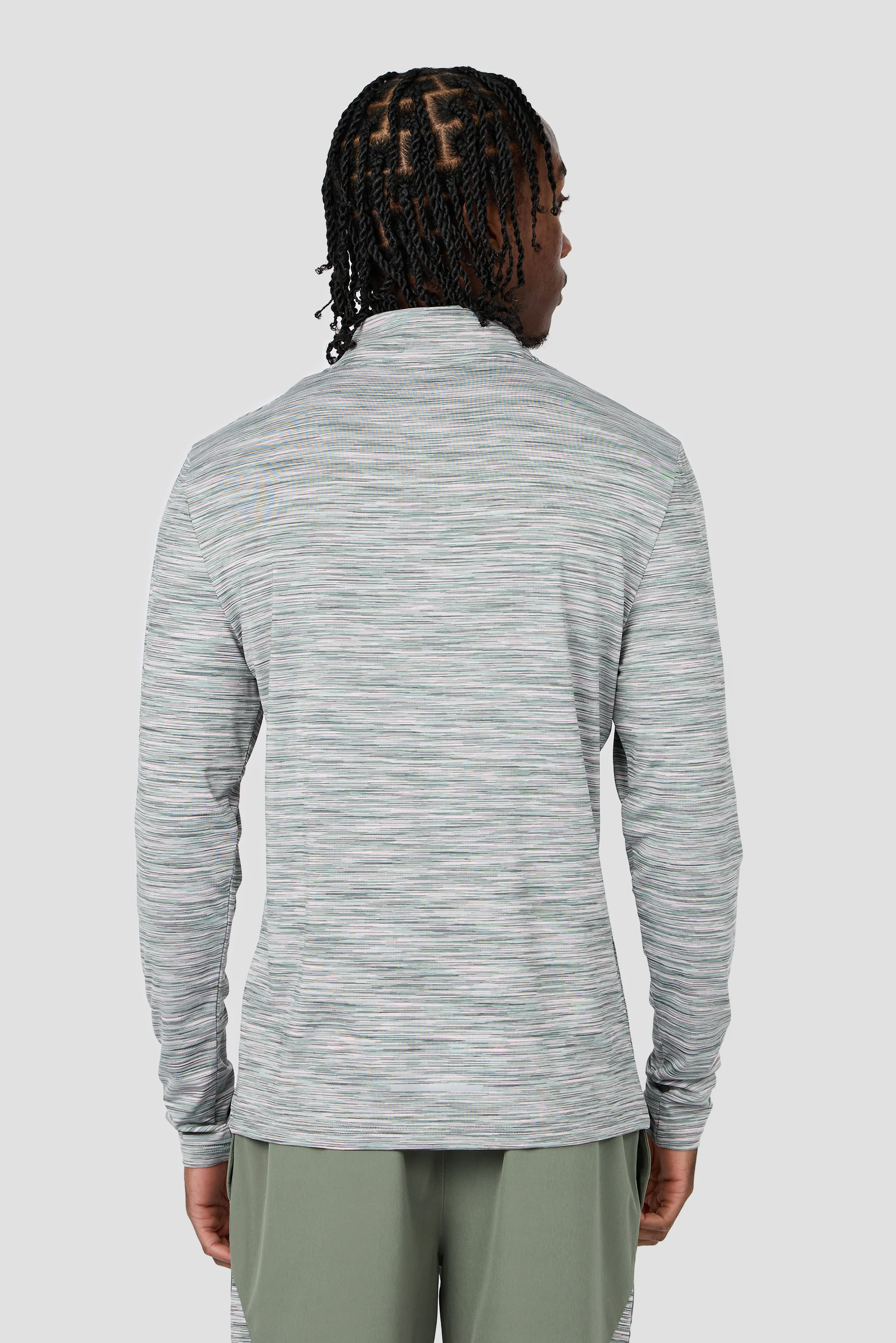 Trail 1/4 Zip - Green Slate/Pink - Image 2