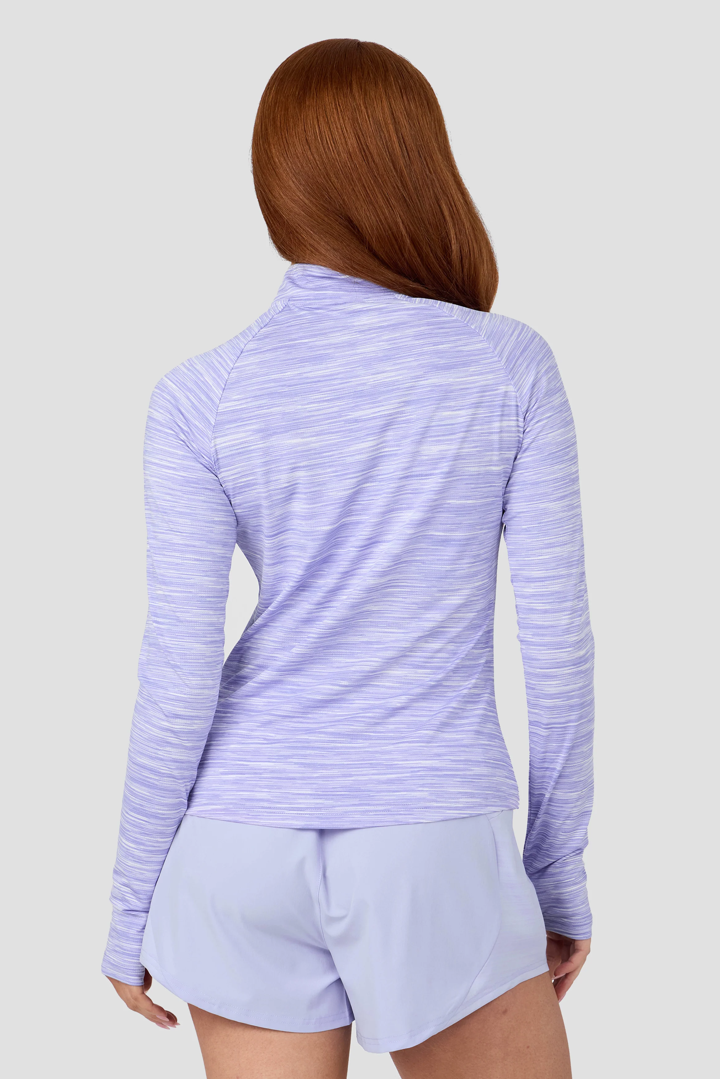 Women's Trail 1/4 Zip - Lilac Multi/White - Image 2