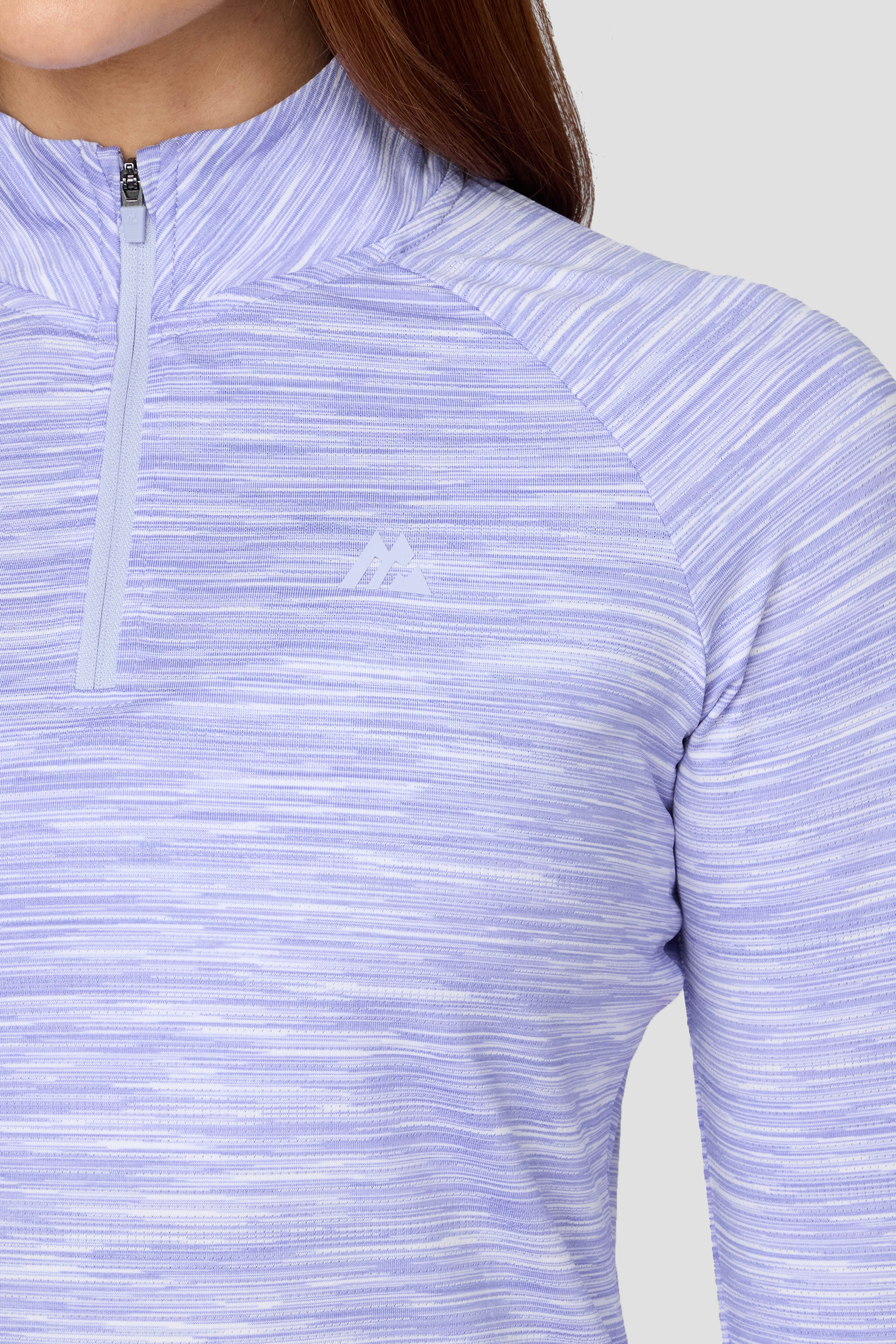 Women's Trail 1/4 Zip - Lilac Multi/White - Image 3