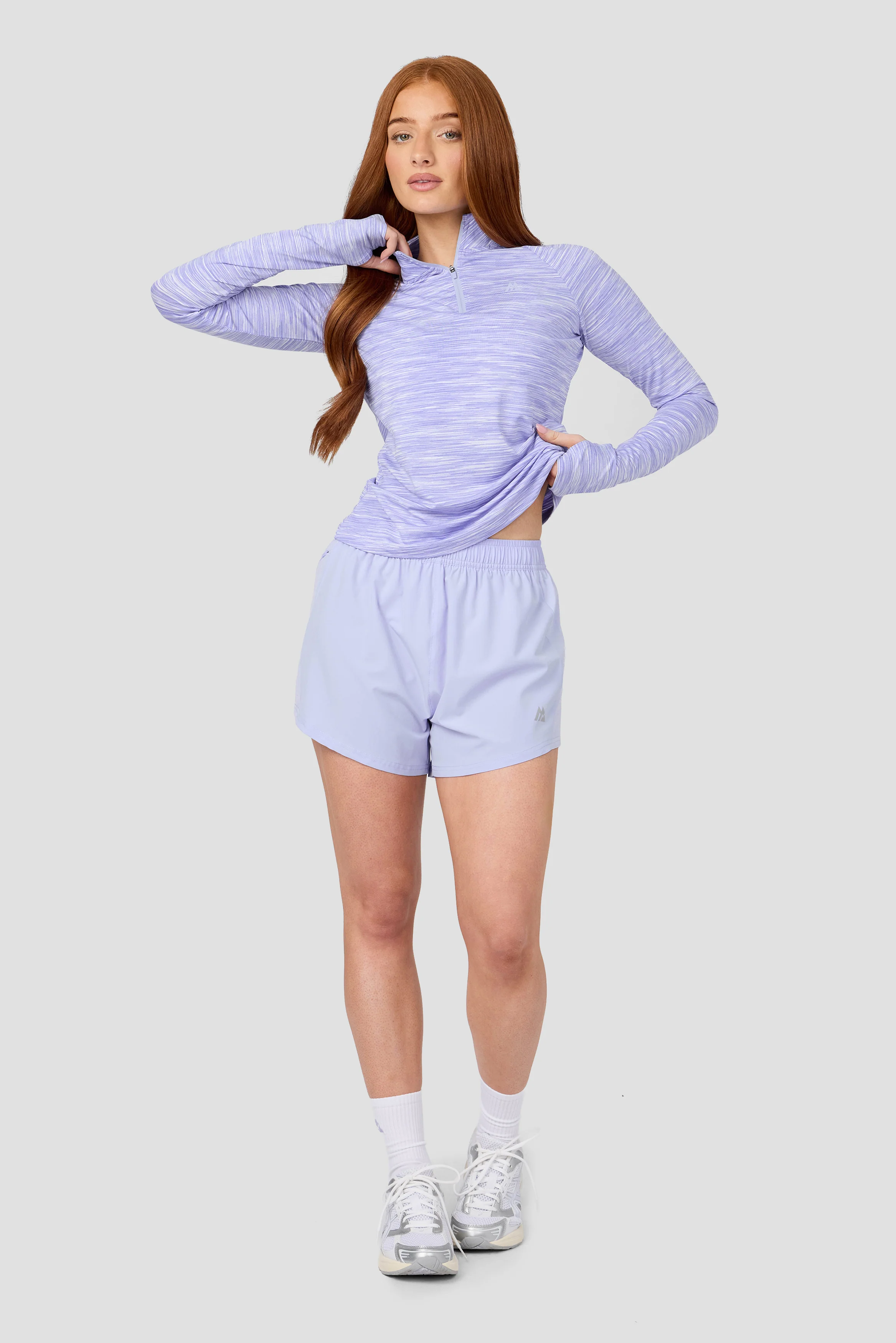 Women's Trail 1/4 Zip - Lilac Multi/White - Image 5