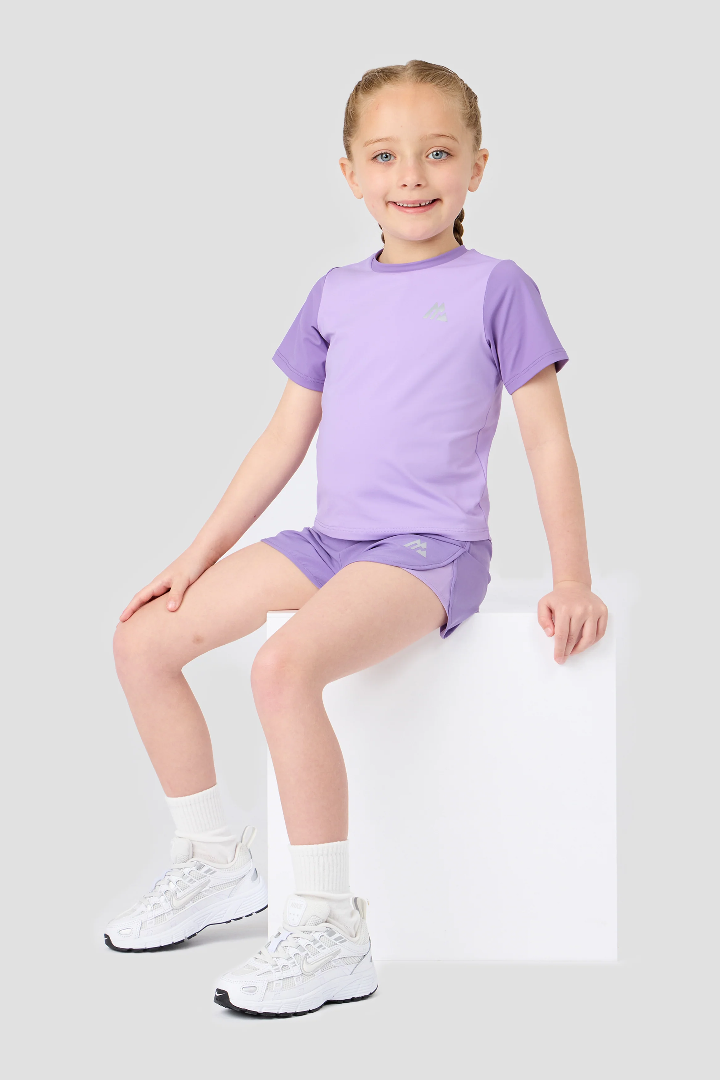 Infant Girls Bounce T-Shirt/Short Set - Parma/Lilac Chalk - Image 3