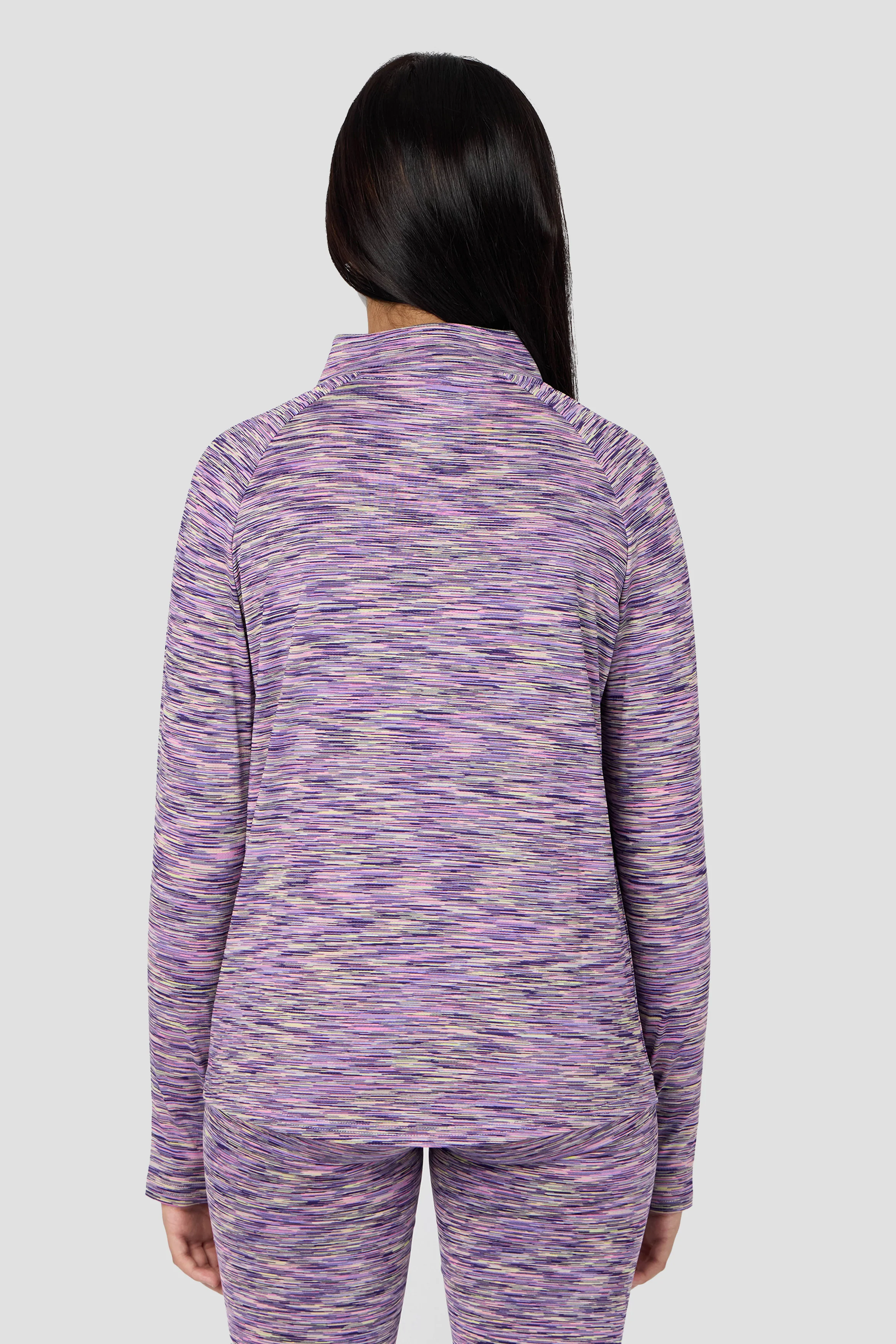 Girls Trail 1/4 Zip - Purple/Citrus - Image 2