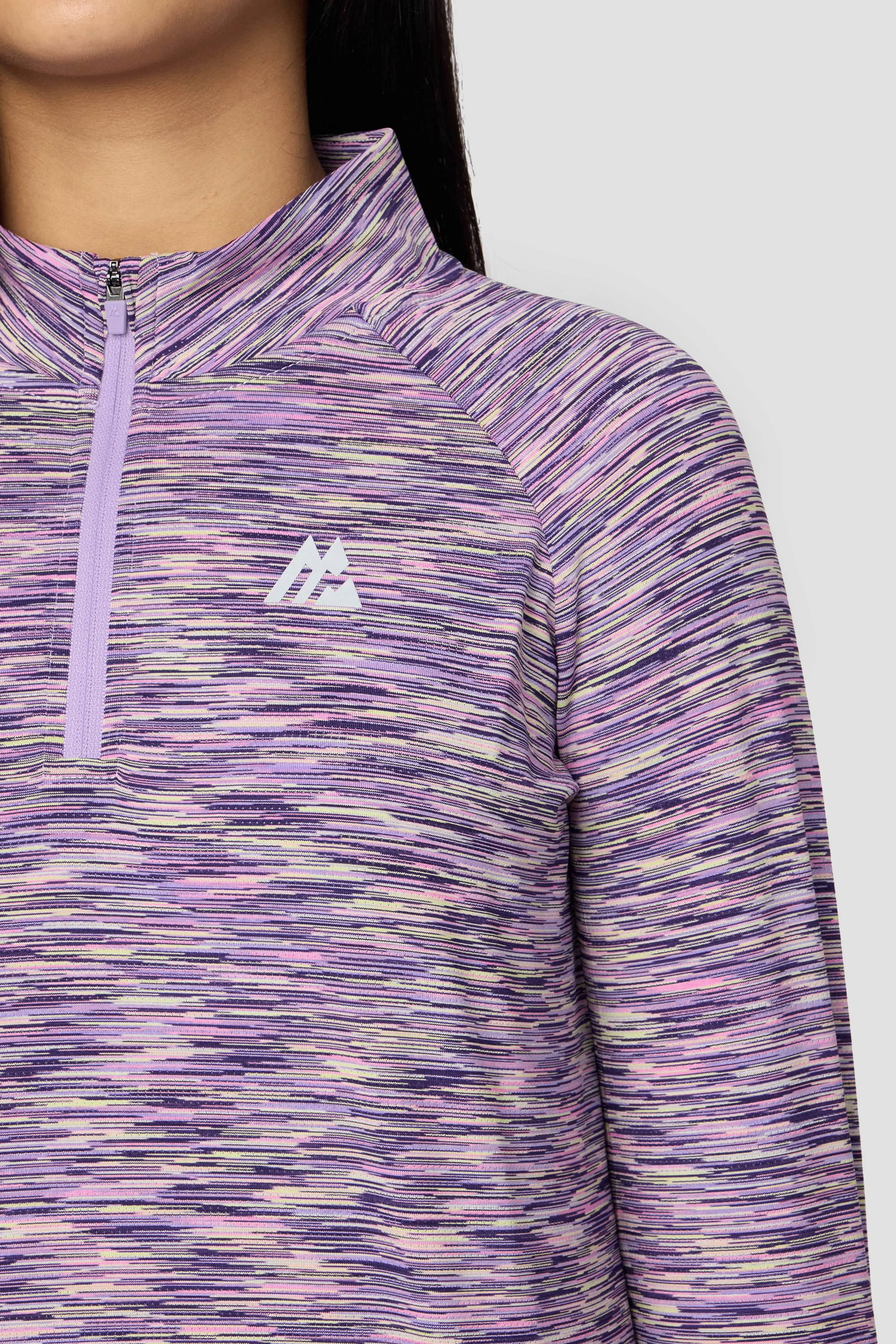 Girls Trail 1/4 Zip - Purple/Citrus - Image 5