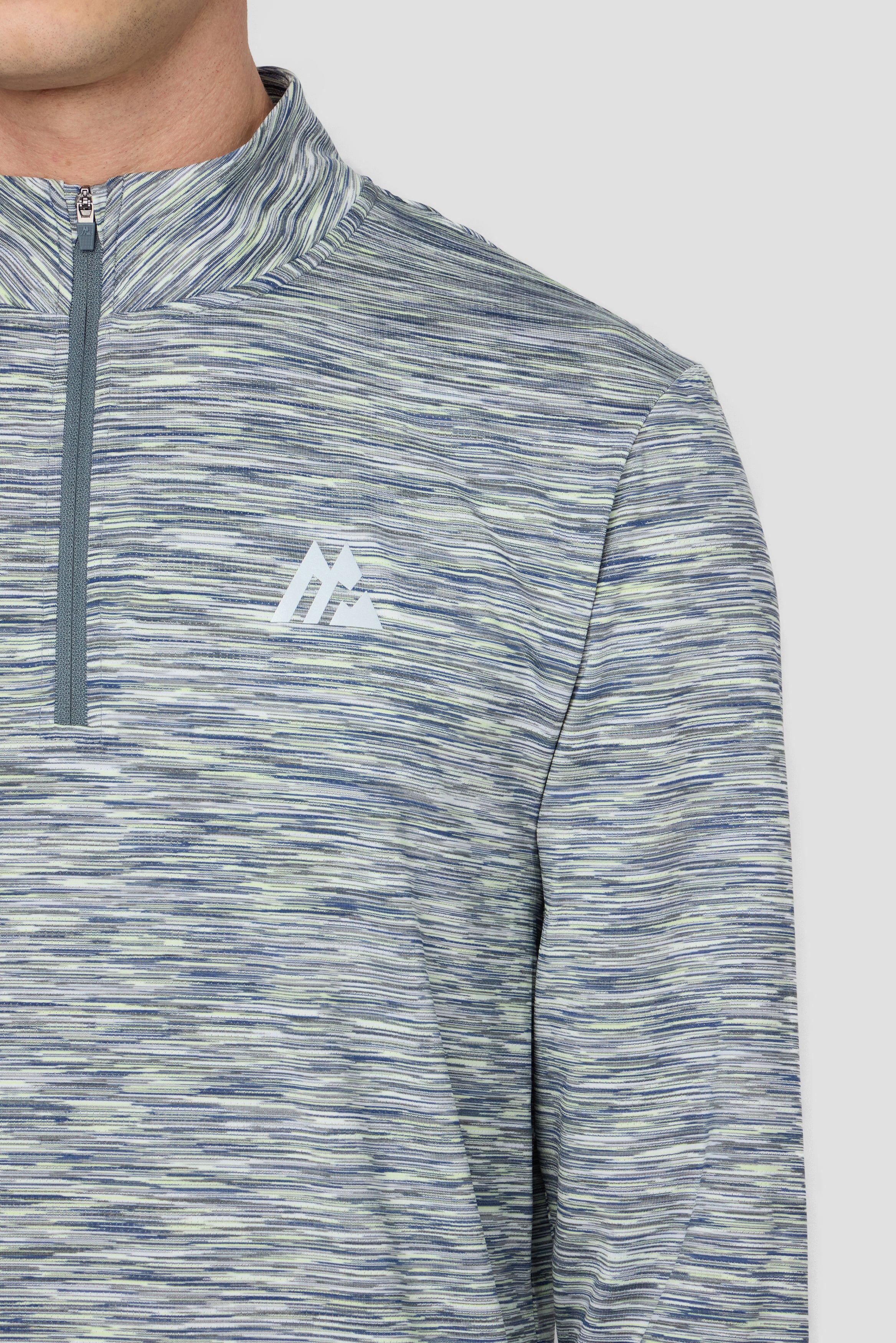 Trail 1/4 Zip - Grey/Green/White - Image 3