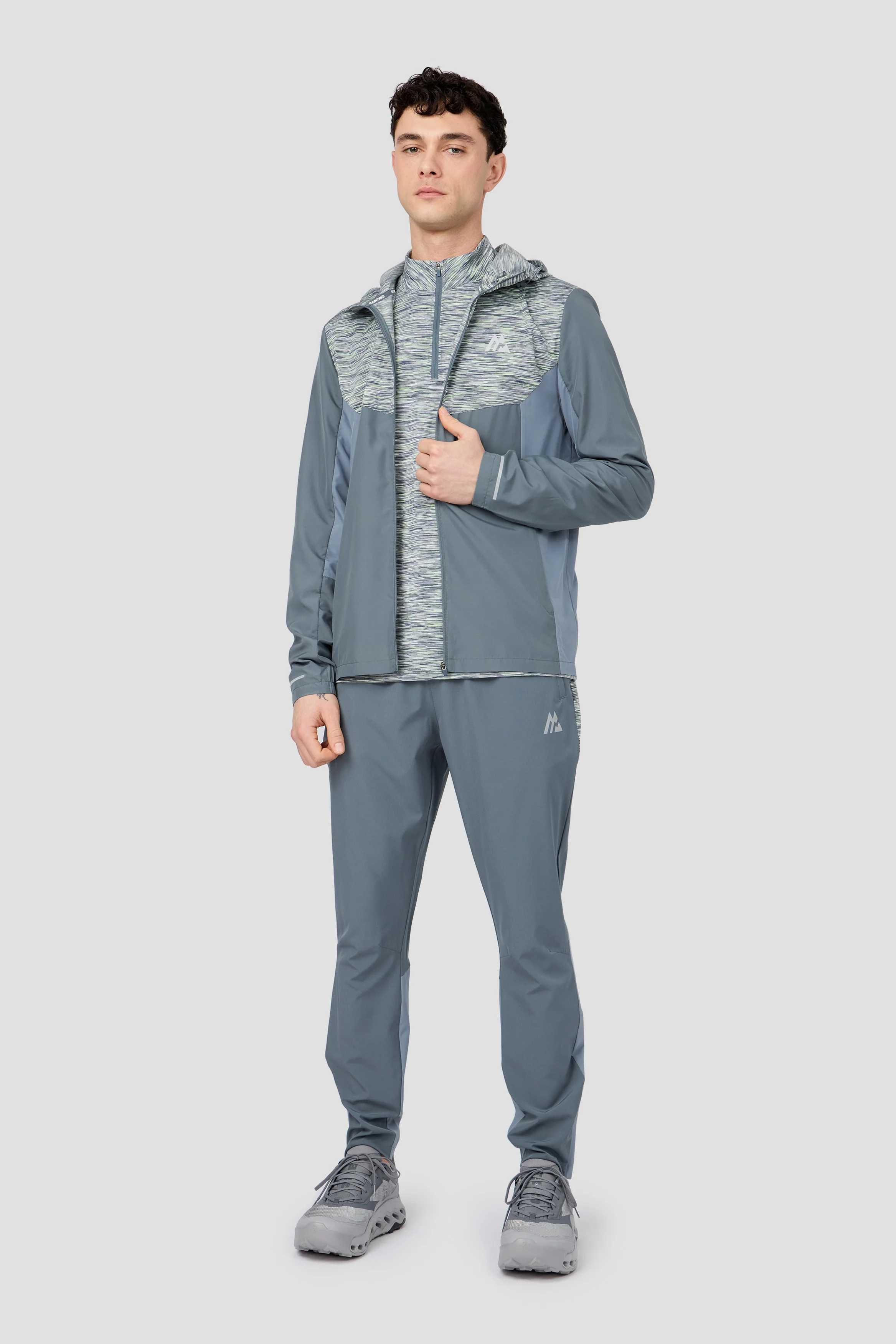 Trail 1/4 Zip - Grey/Green/White - Image 4