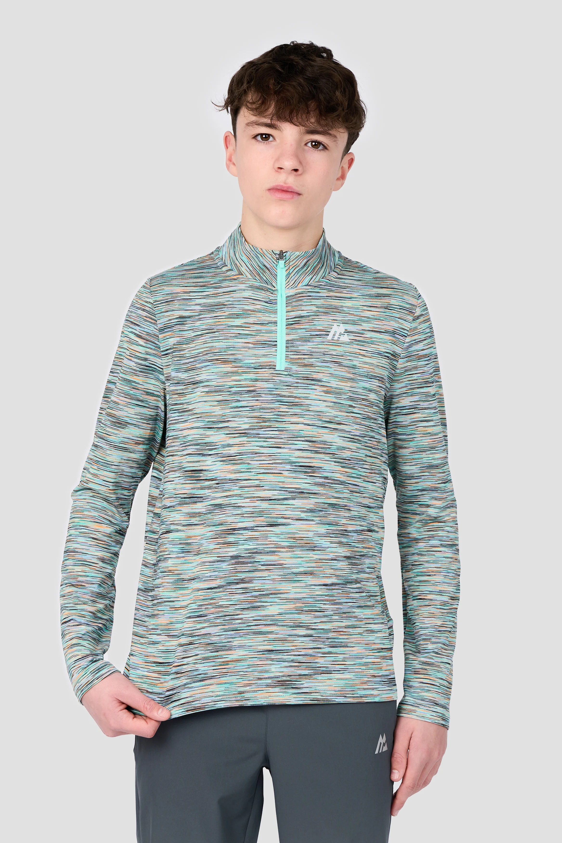 Boys Trail 1/4 Zip - Pastel Multi/Black