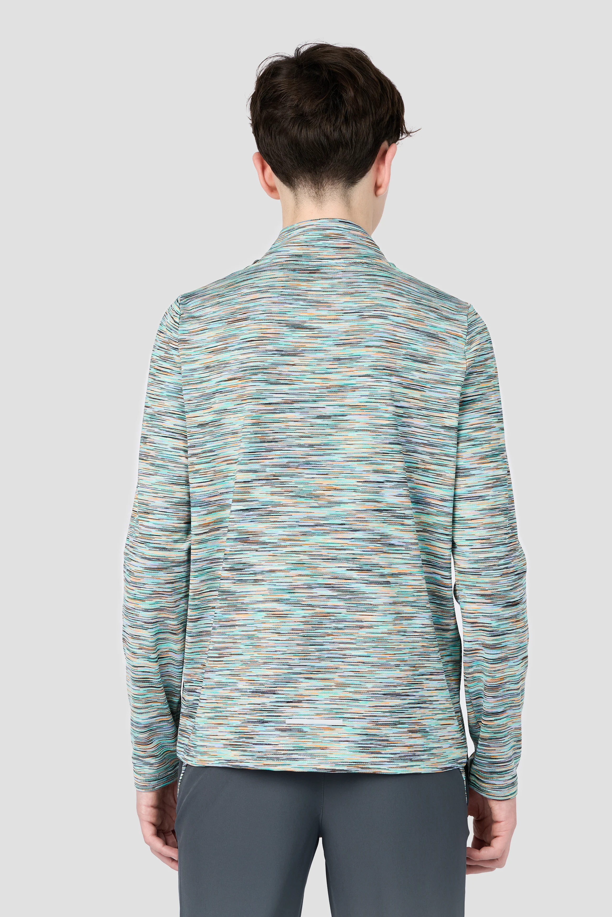 Boys Trail 1/4 Zip - Pastel Multi/Black - Image 2