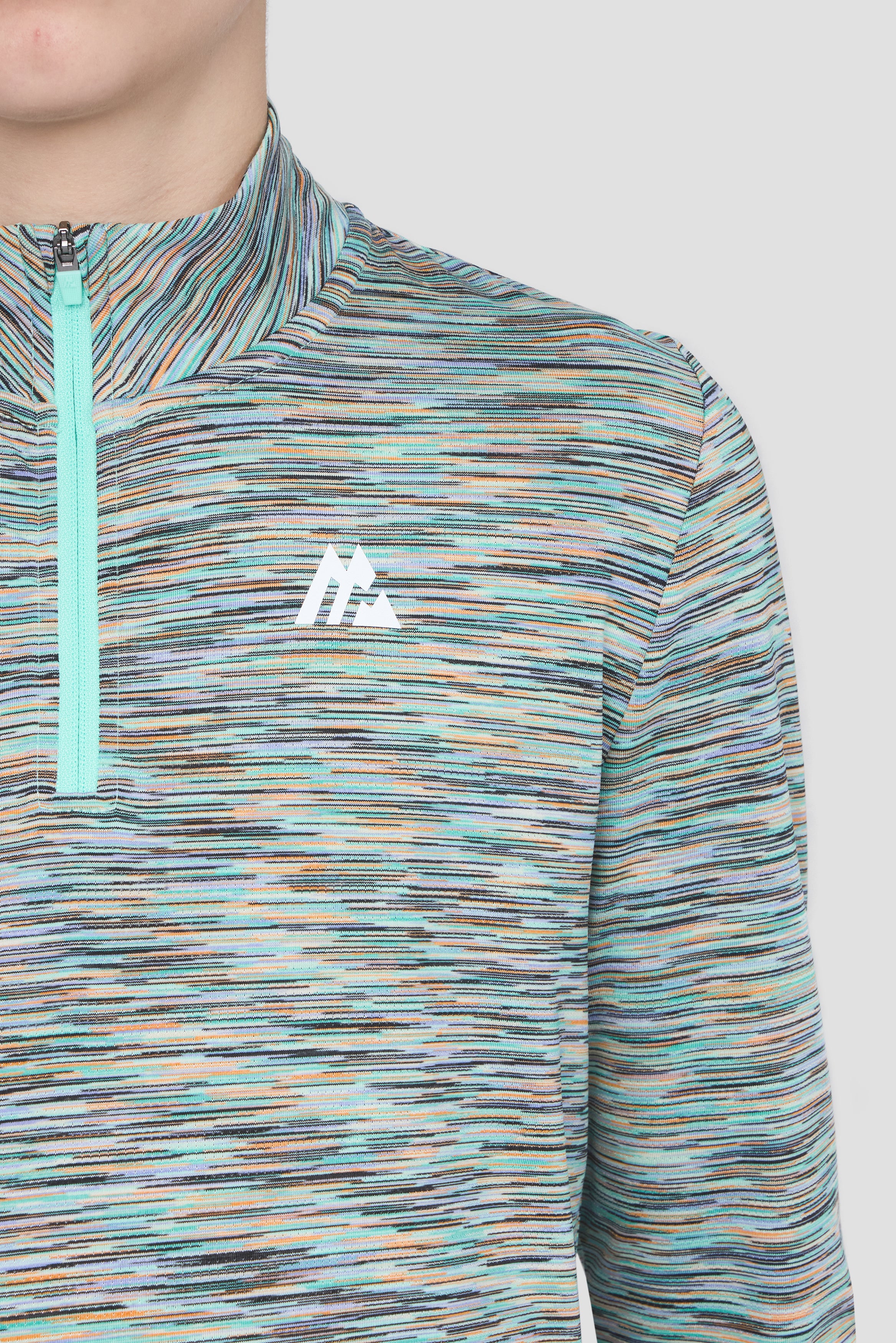 Boys Trail 1/4 Zip - Pastel Multi/Black - Image 3