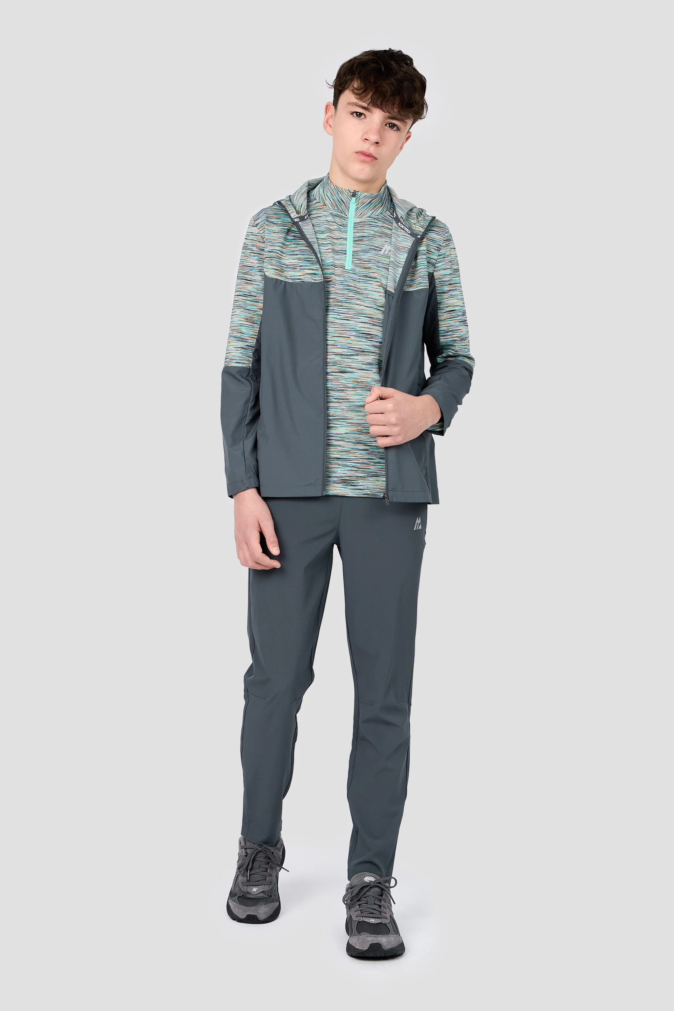 Boys Trail 1/4 Zip - Pastel Multi/Black - Image 4
