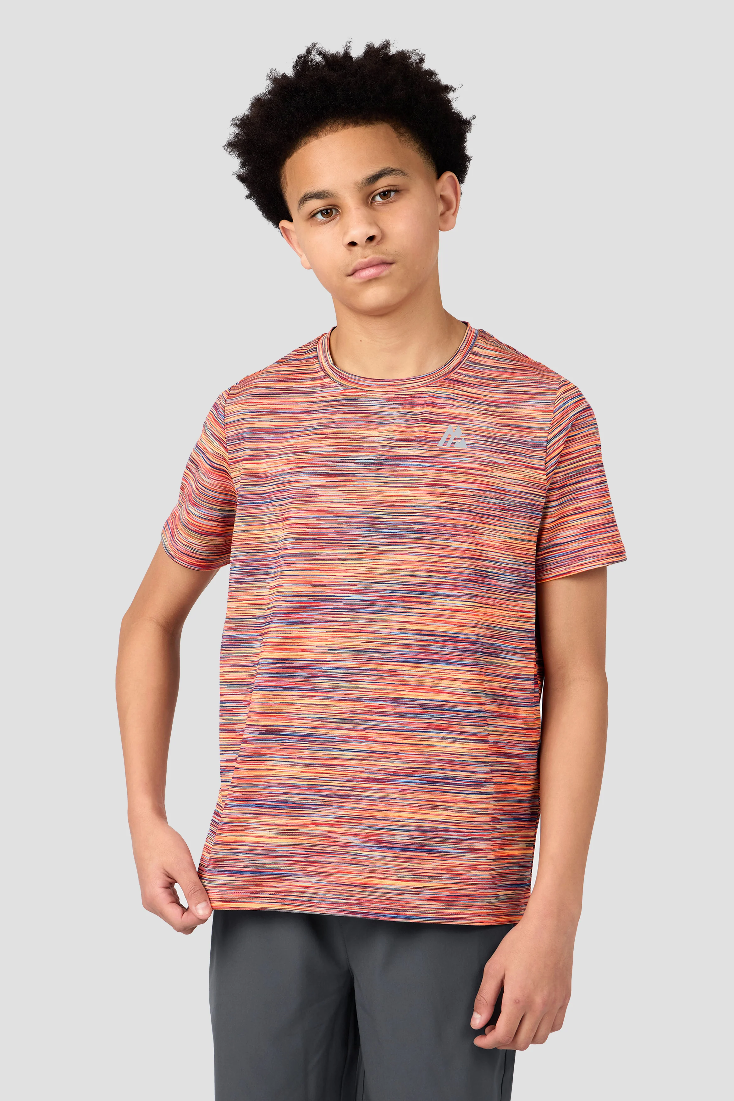 Boys Trail T-Shirt - Orange/Red/Blue