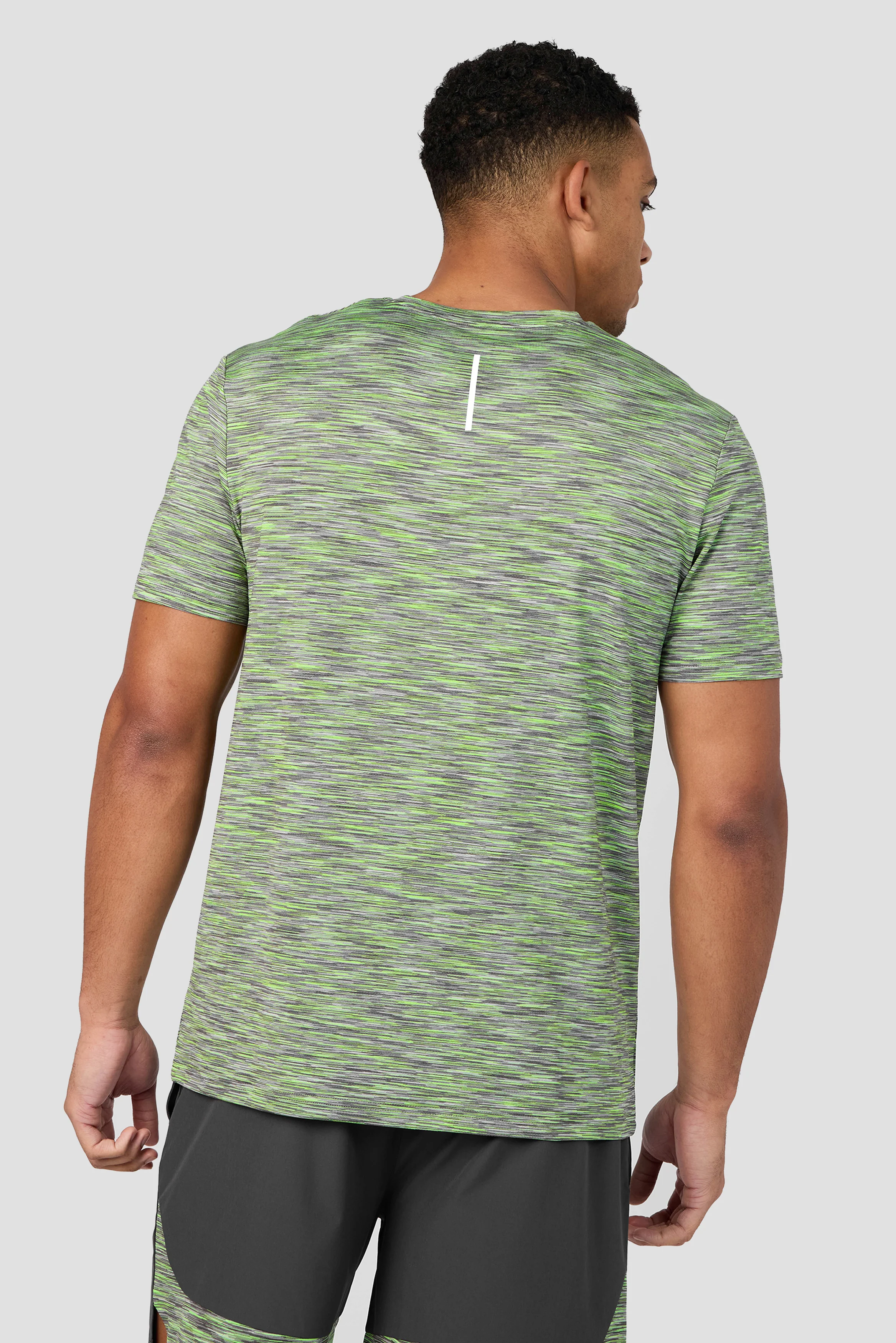 Trail T-Shirt - Grey/Neon Green - Image 2