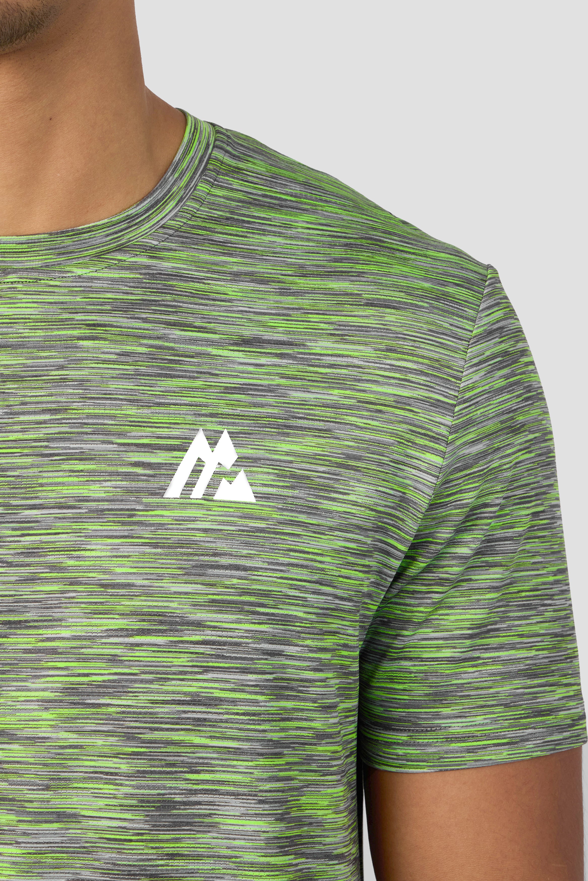 Trail T-Shirt - Grey/Neon Green - Image 3