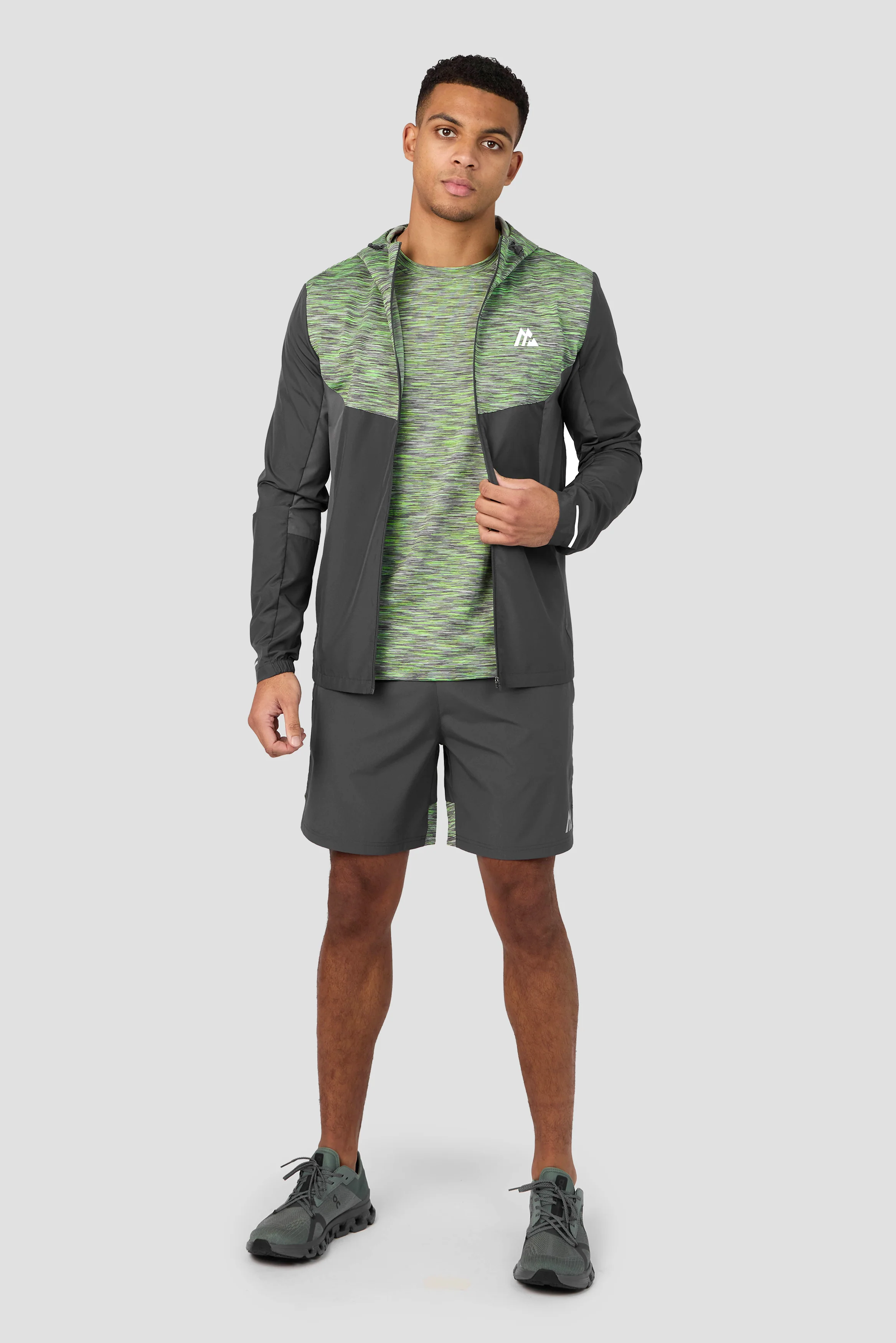 Trail T-Shirt - Grey/Neon Green - Image 4