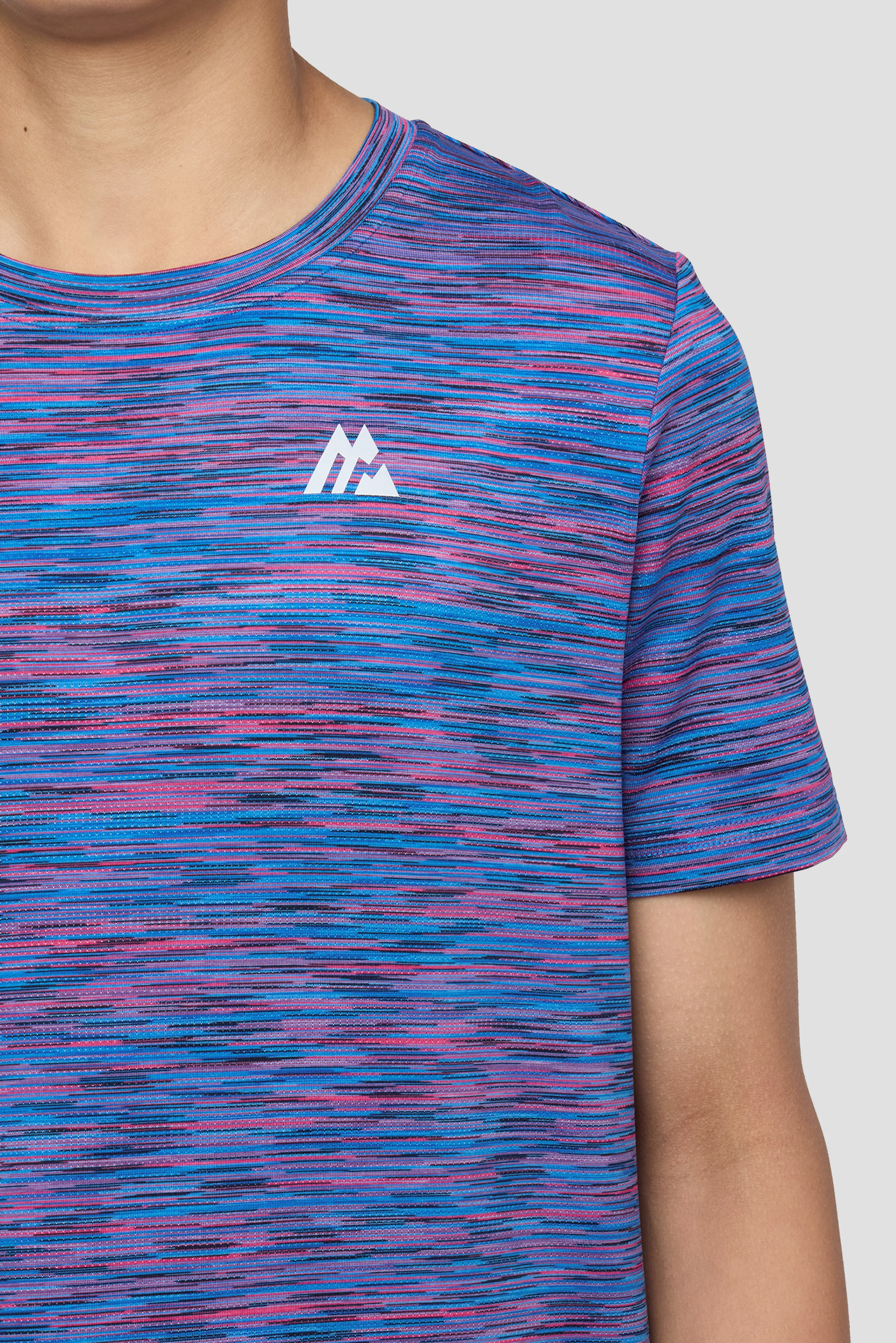 Boys Trail T-Shirt - Blue/Navy/Pink - Image 3