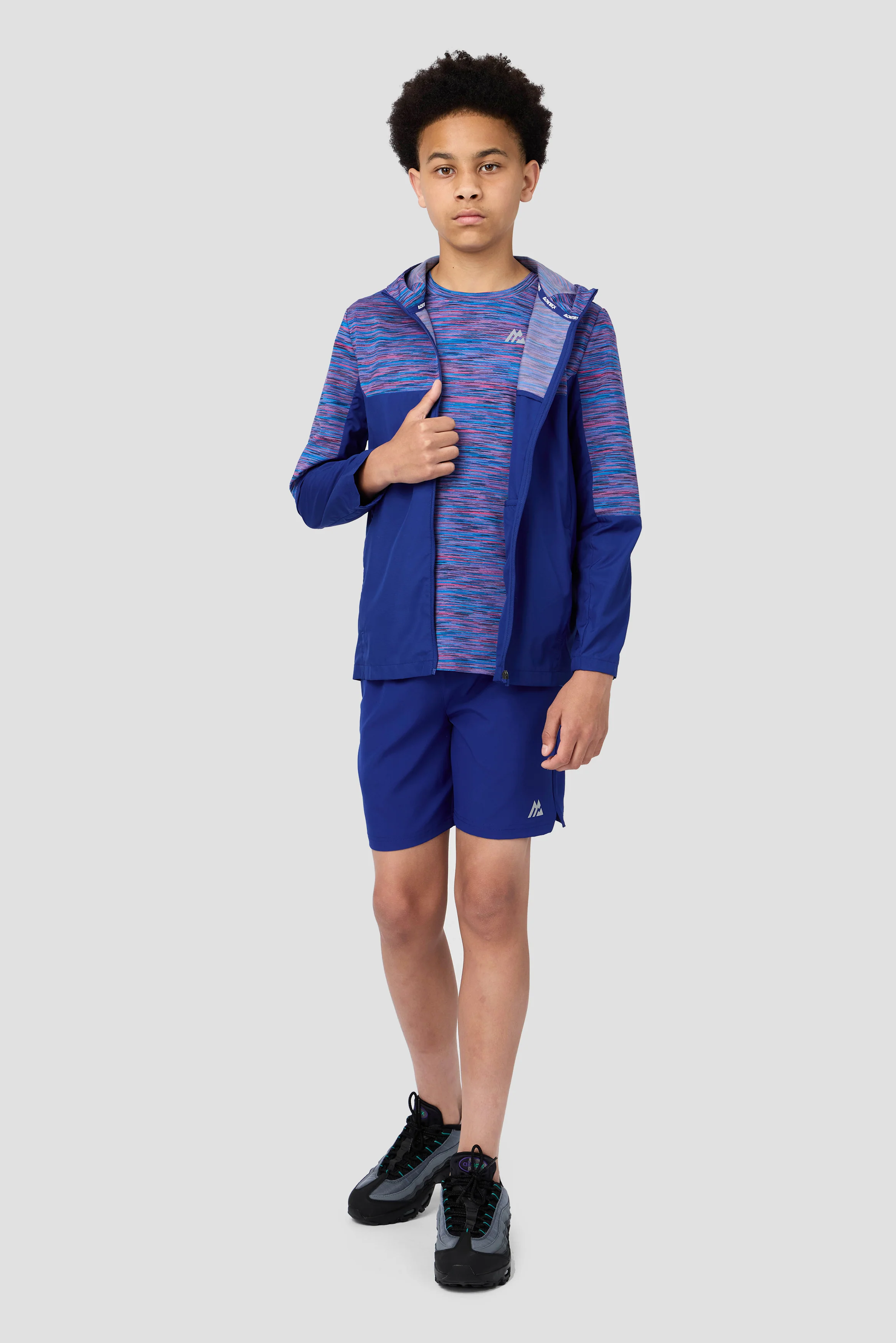 Boys Trail T-Shirt - Blue/Navy/Pink - Image 4